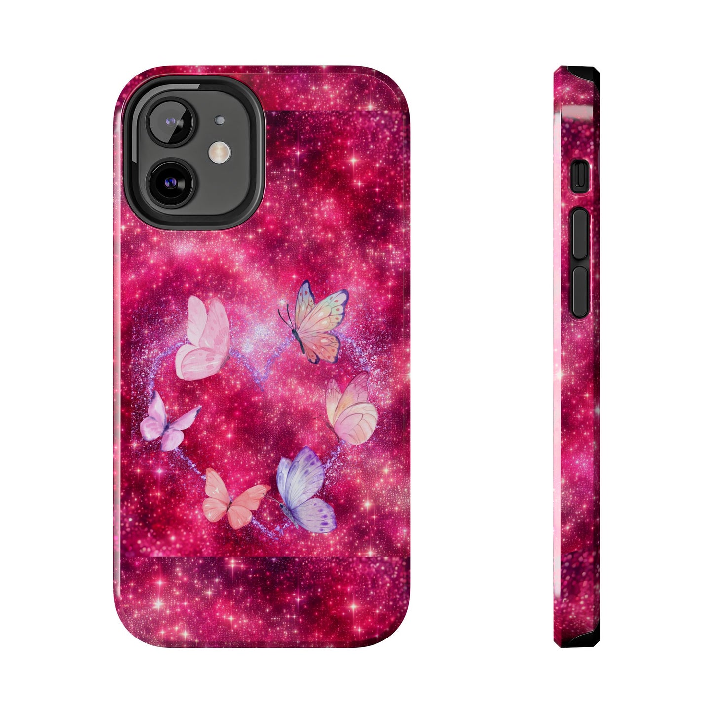 Butterfly Heart Tough Phone Cases - Vimentins Day Sparkly Design