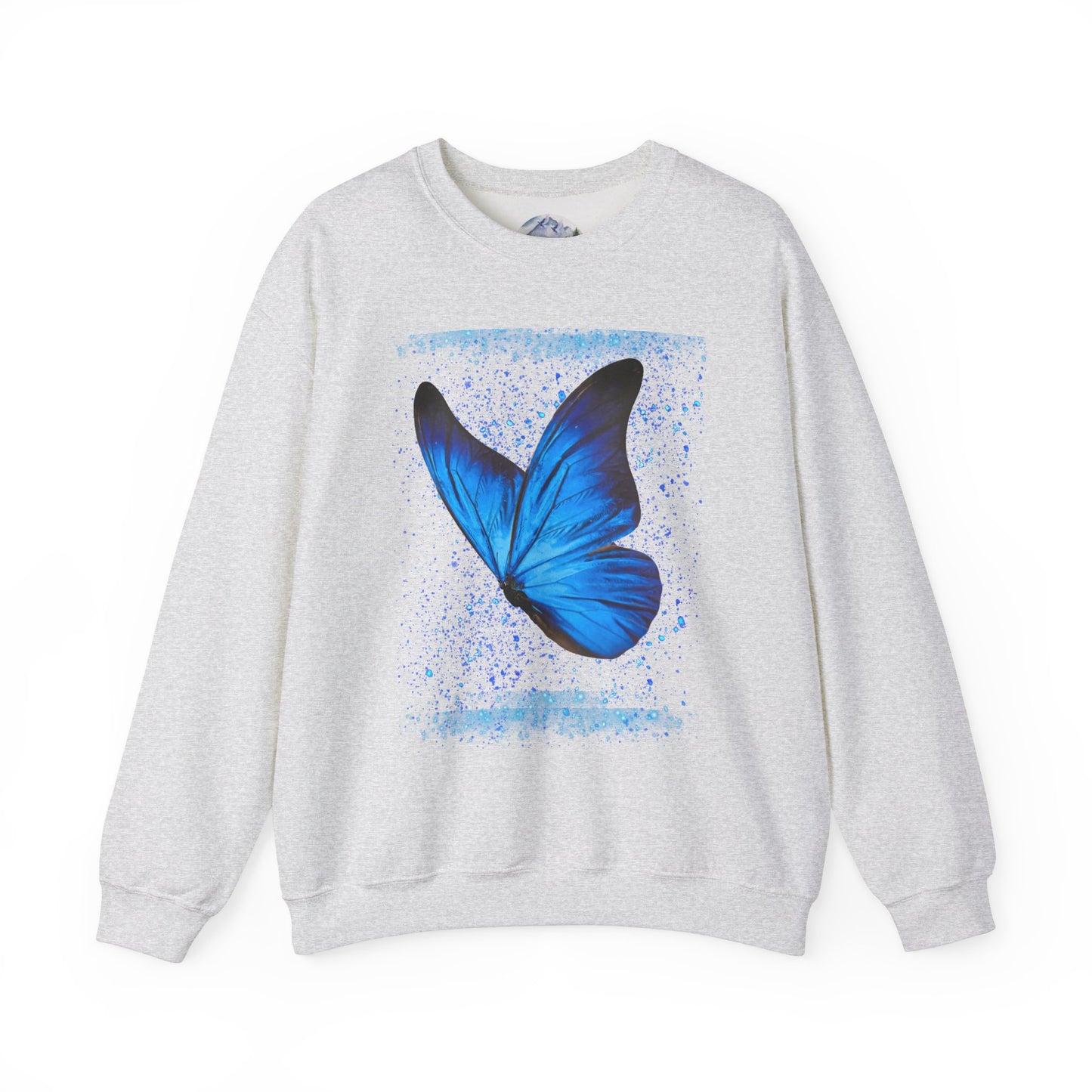 Sparkle Blue Butterfly Unisex Sweatshirt - Heavy Blend Crewneck
