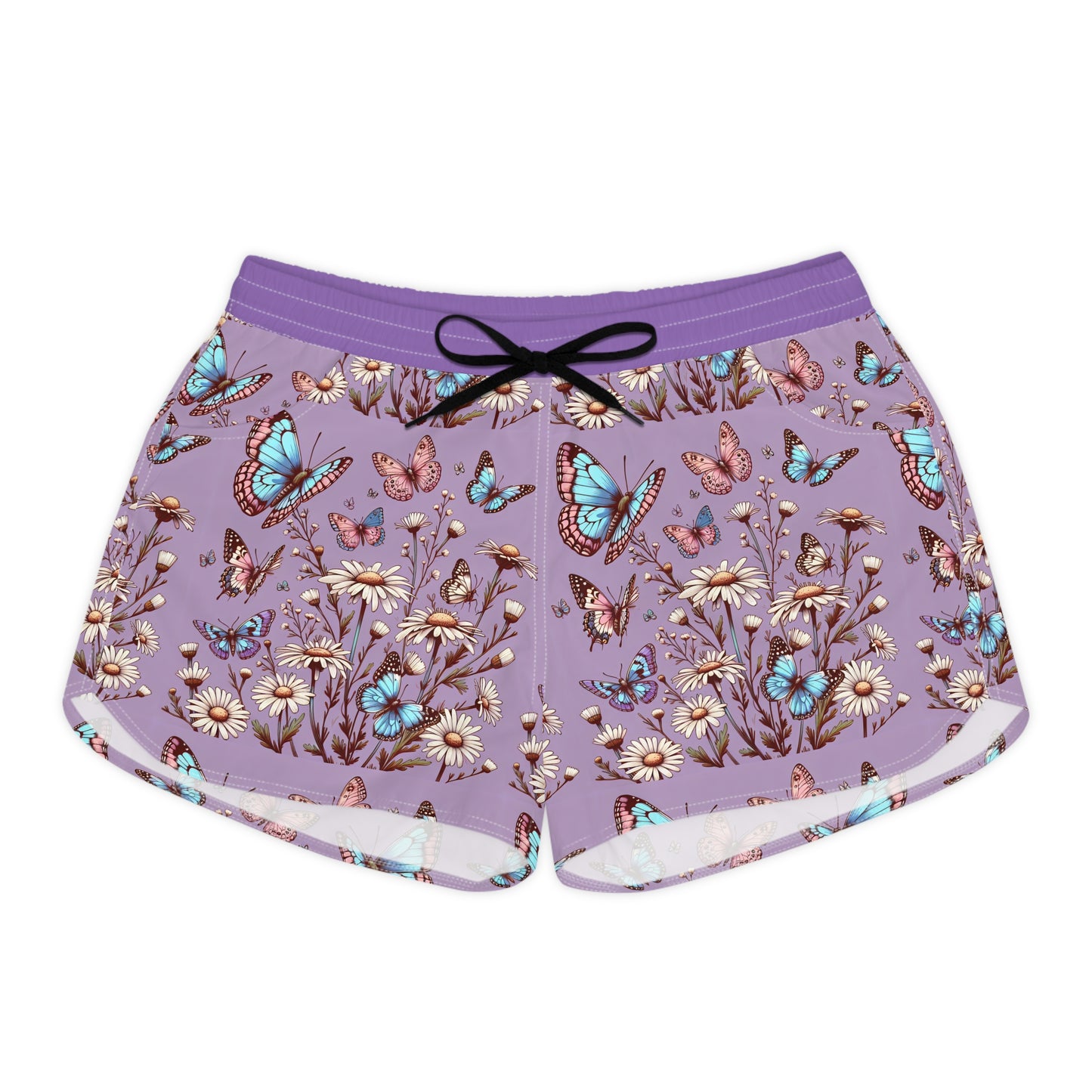 Butterfly Garden Women's Casual Shorts - Floral Print Summer Lounge Wear