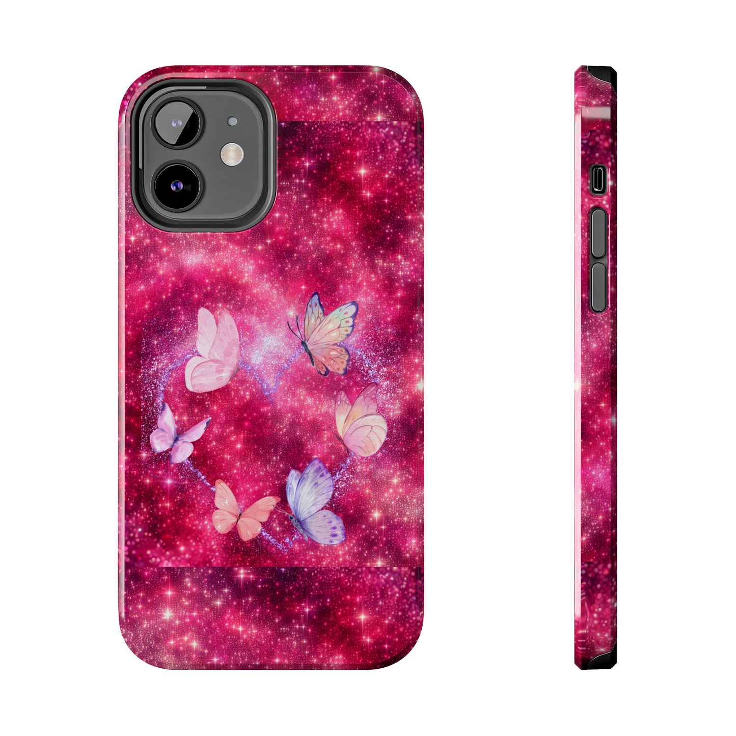 Butterfly Heart Tough Phone Cases - Vimentins Day Sparkly Design
