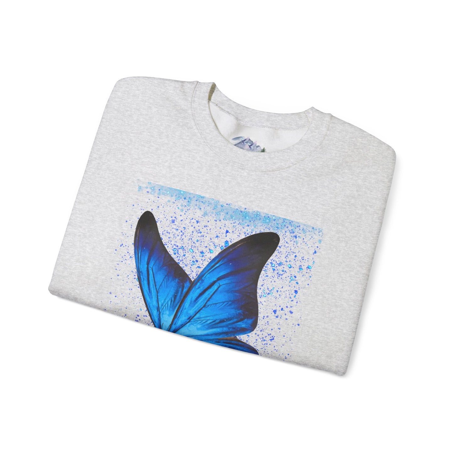 Sparkle Blue Butterfly Unisex Sweatshirt - Heavy Blend Crewneck