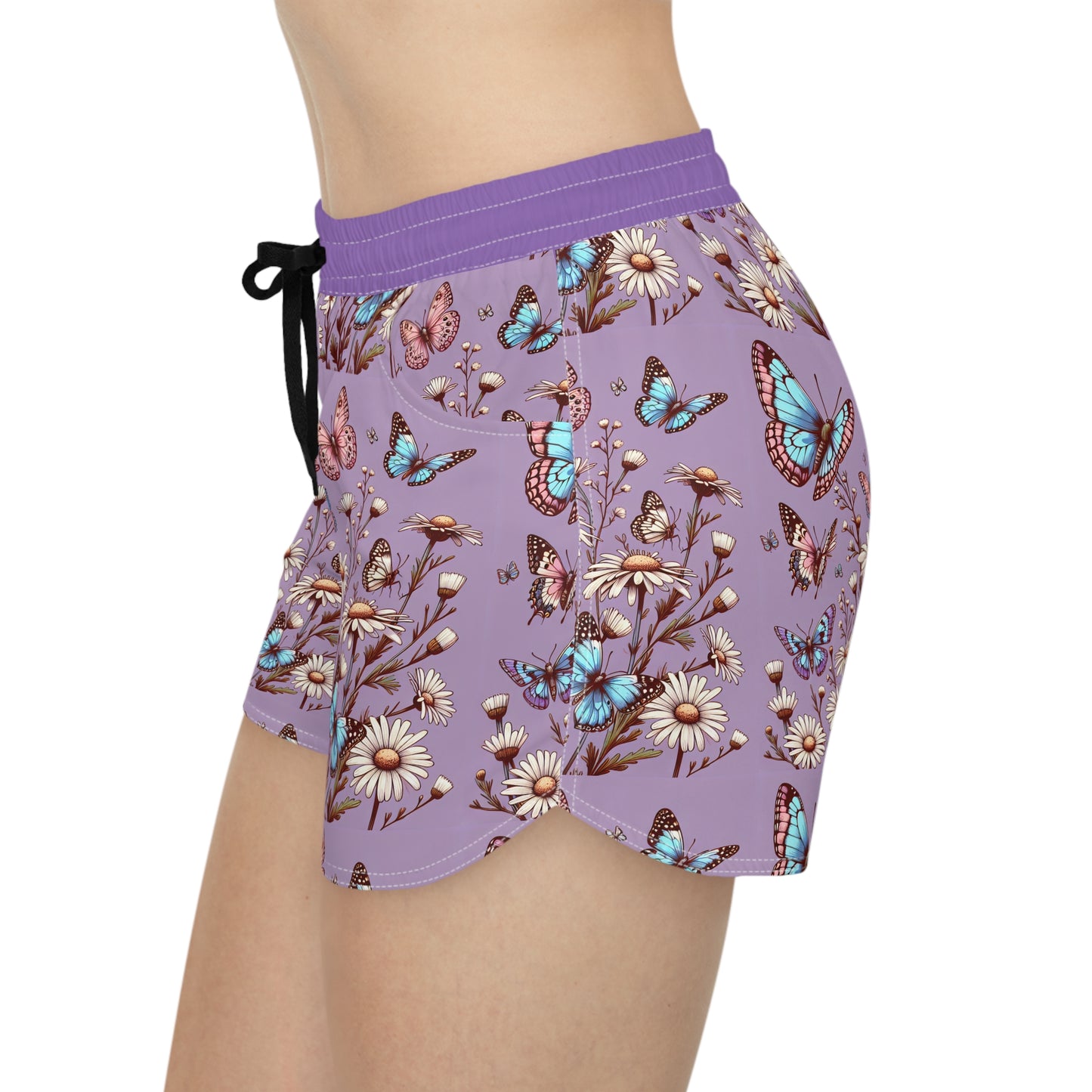 Butterfly Garden Women's Casual Shorts - Floral Print Summer Lounge Wear