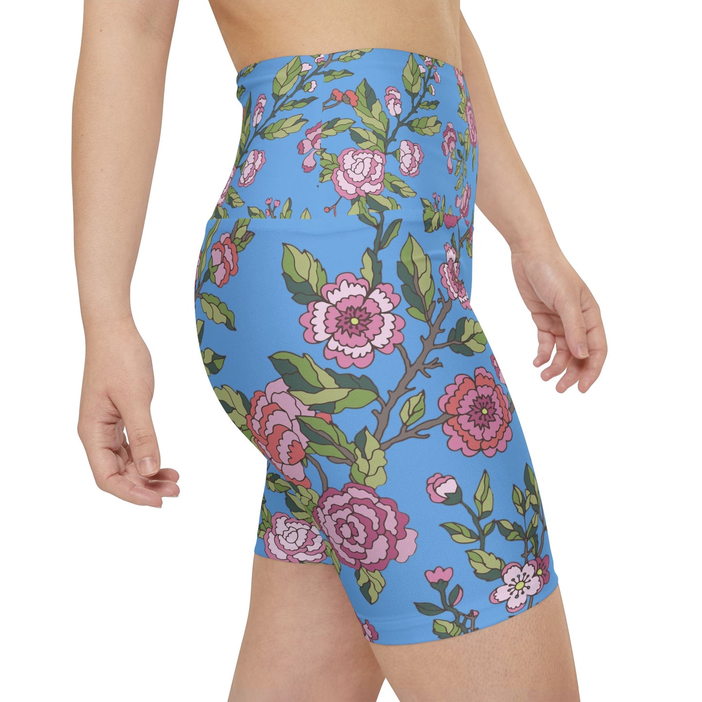 Floral Women's Workout Shorts, Fitness Apparel, Activewear, Summer Fashion, Yoga Shorts, Gym Clothing