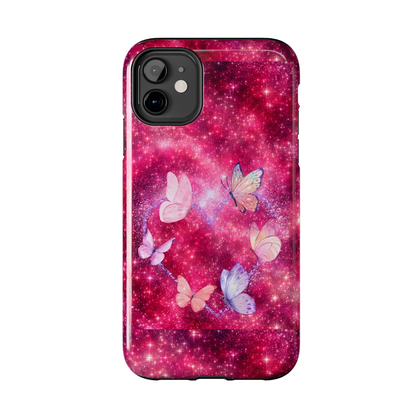 Butterfly Heart Tough Phone Cases - Vimentins Day Sparkly Design