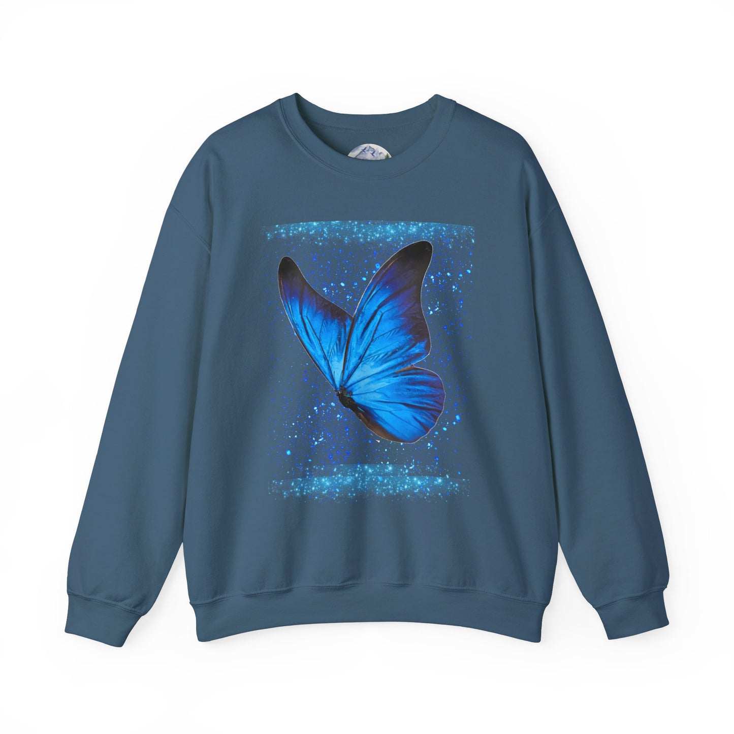 Sparkle Blue Butterfly Unisex Sweatshirt - Heavy Blend Crewneck