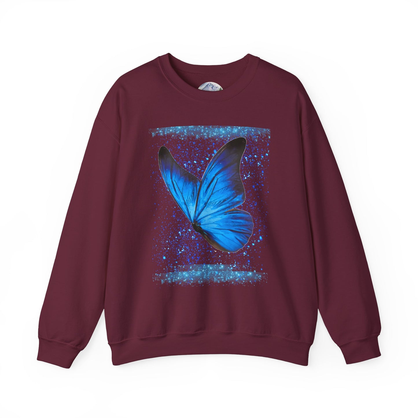 Sparkle Blue Butterfly Unisex Sweatshirt - Heavy Blend Crewneck