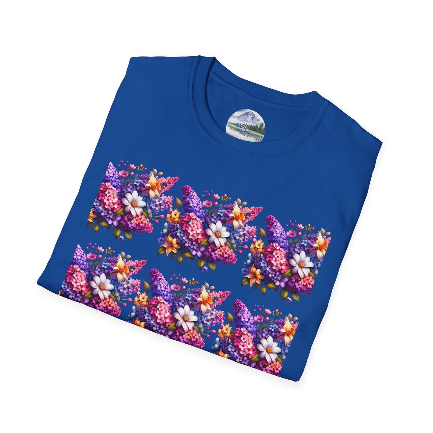 Floral Pattern Unisex Softstyle T-Shirt - Vibrant Spring Design