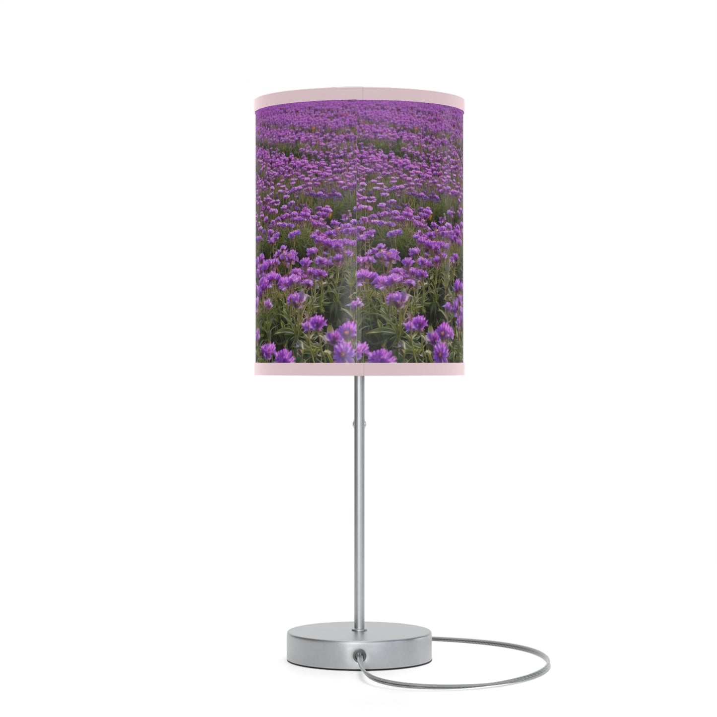 Purple Floral Table Lamp, Decorative Lighting, Home Decor, Bedroom Accessory, Gift for Her, Living Room Style