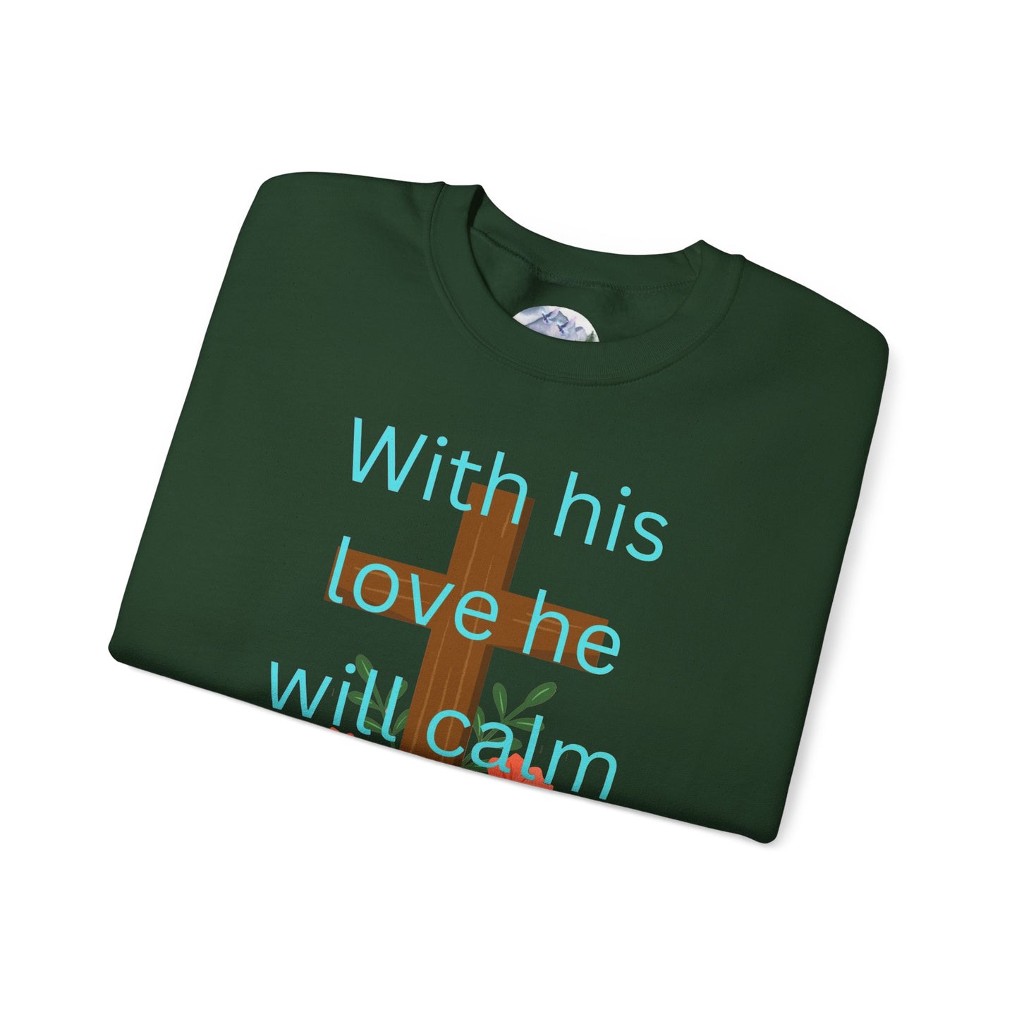 Christian Cross Floral Unisex Sweatshirt