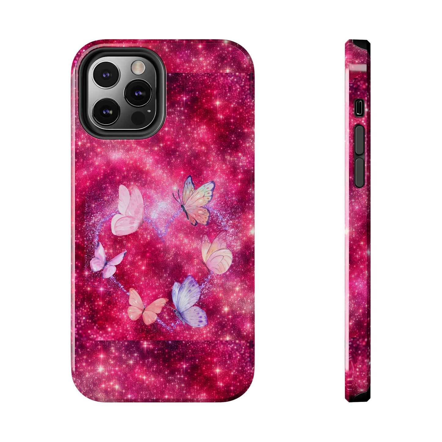 Butterfly Heart Tough Phone Cases - Vimentins Day Sparkly Design