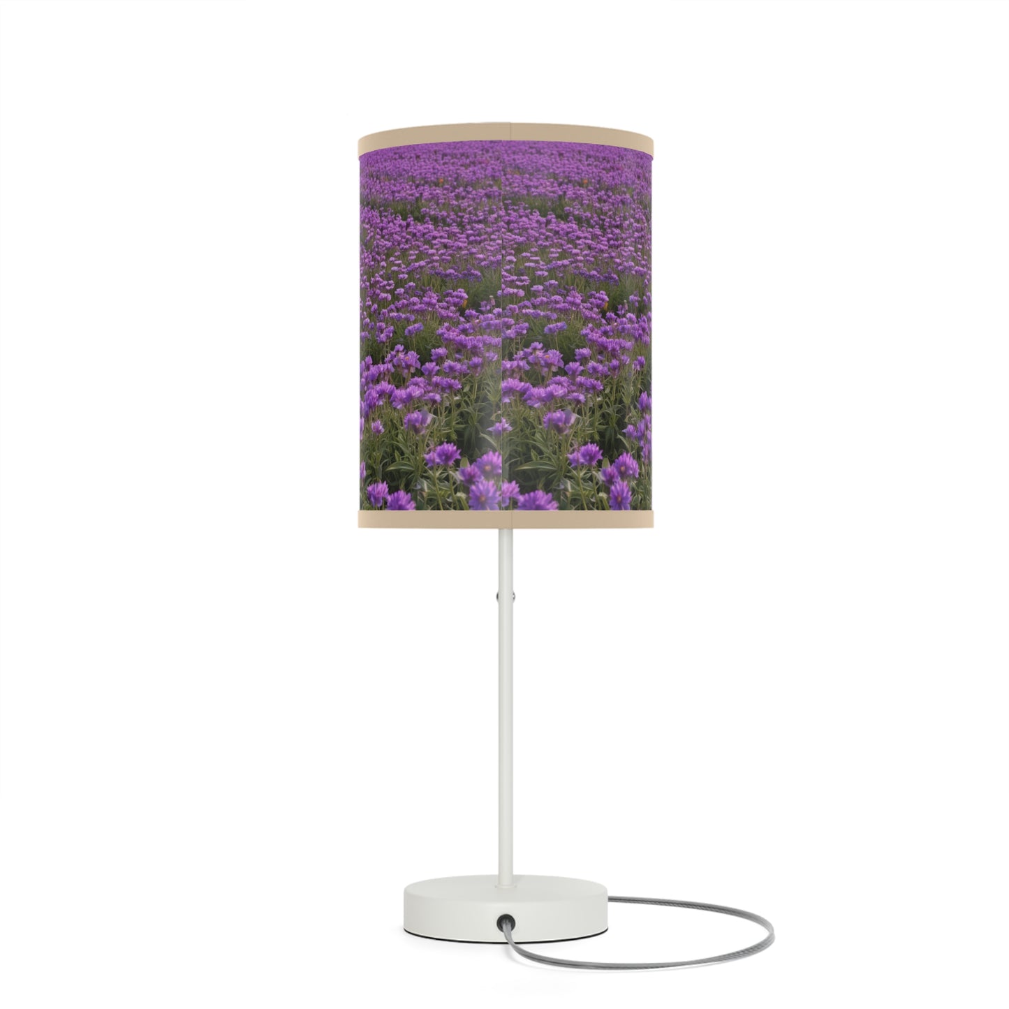 Purple Floral Table Lamp, Decorative Lighting, Home Decor, Bedroom Accessory, Gift for Her, Living Room Style