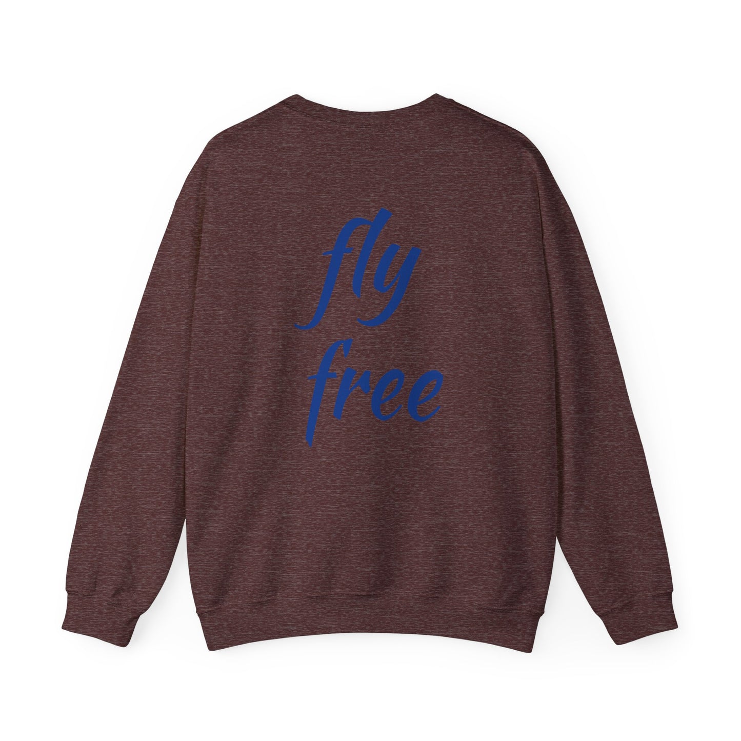 Fly free hummingbird & floral crewneck sweatshirt