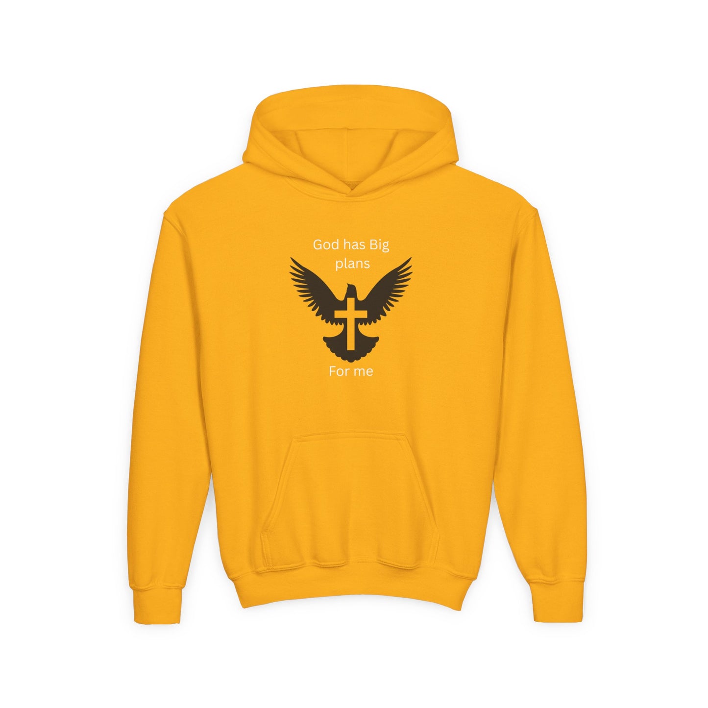 Inspirational Youth Hoodie - God Has Big Plans Design with Wings