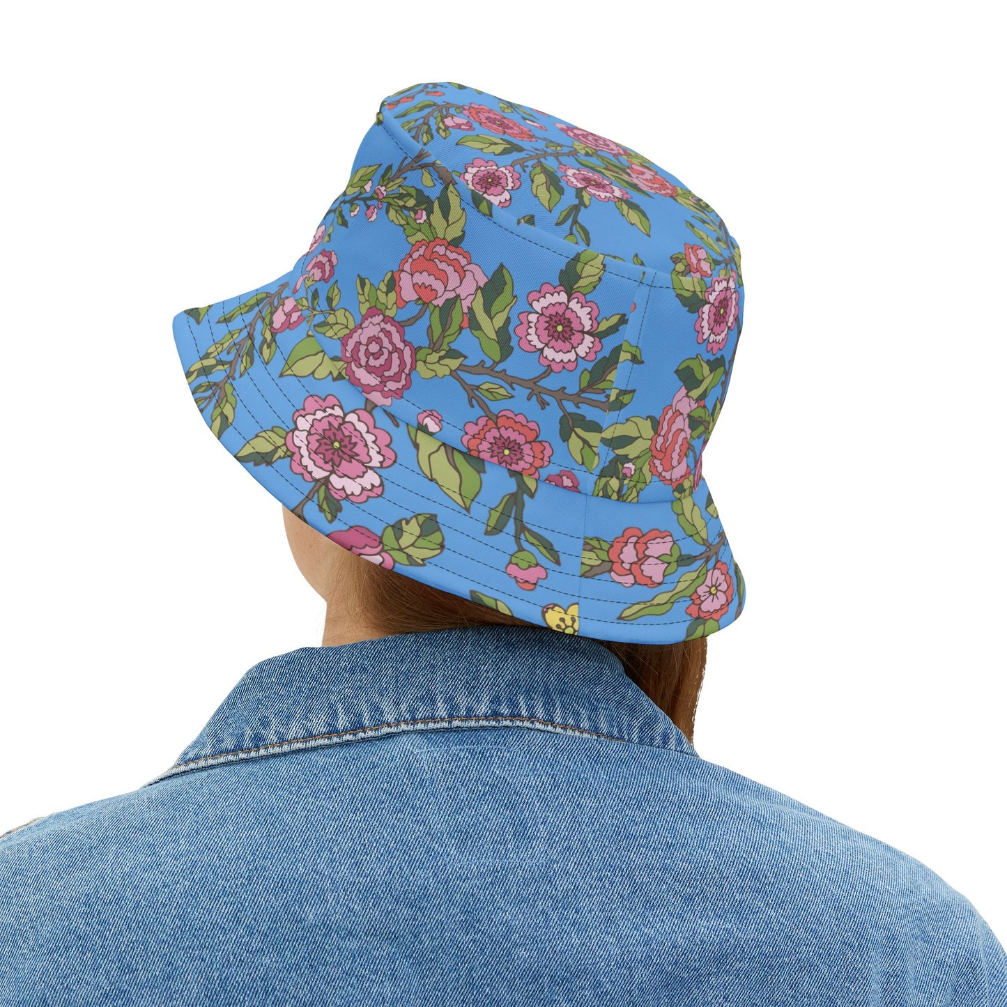 Floral Bucket Hat - AOP, Summer Accessory, Outdoor Fashion, Boho Style, Gift for Her, Beach Hat, Festival Wear