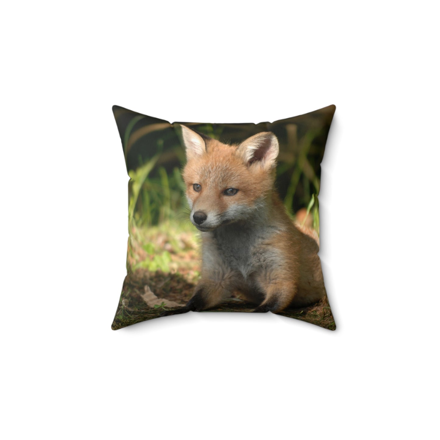 Cute Fox Spun Polyester Square Pillow - Cozy Home Decor