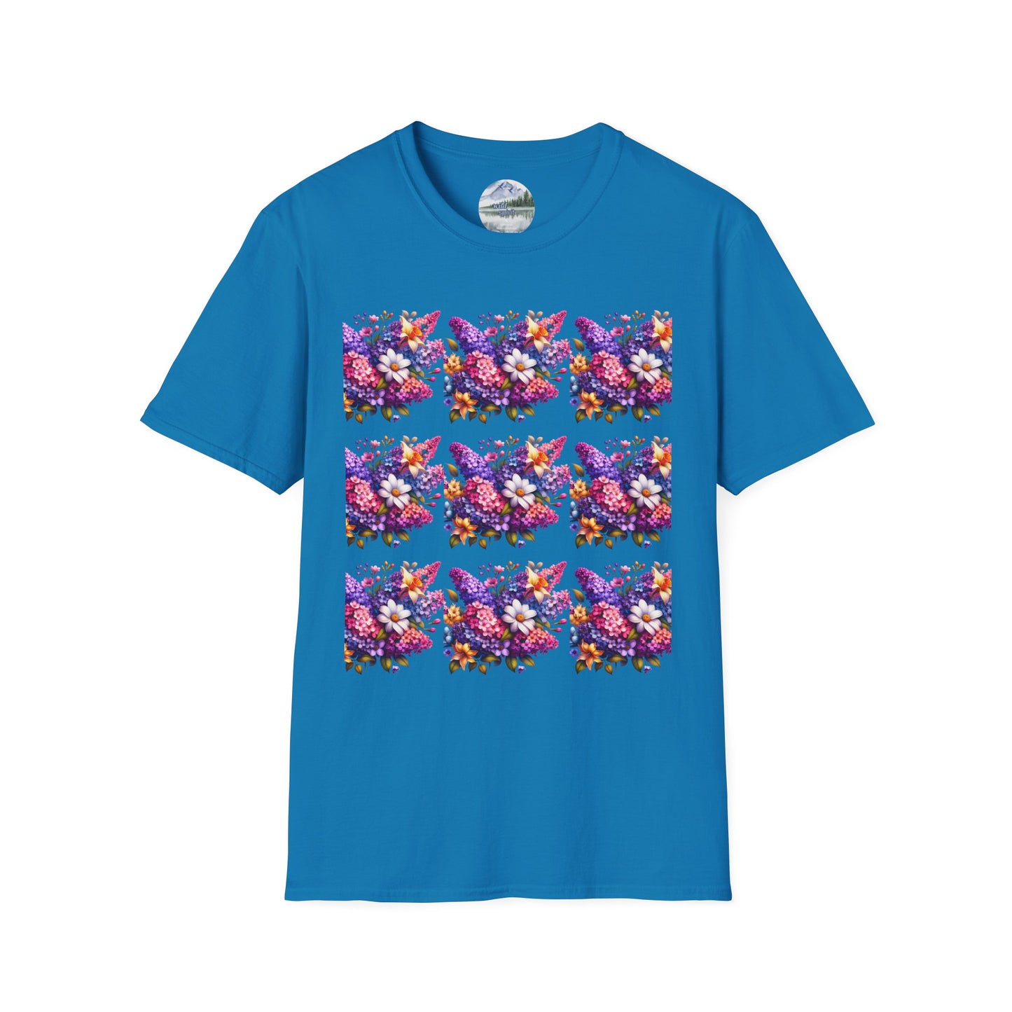 Floral Pattern Unisex Softstyle T-Shirt - Vibrant Spring Design