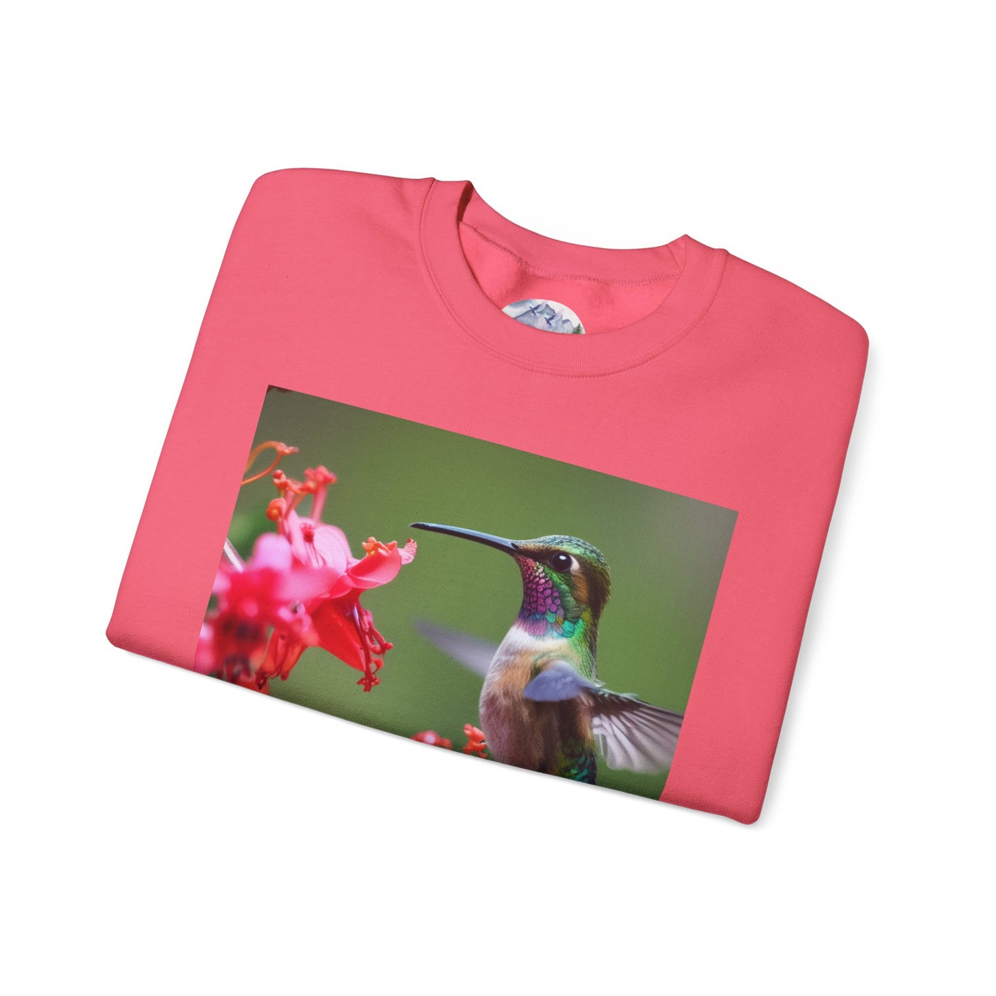 Fly free hummingbird & floral crewneck sweatshirt