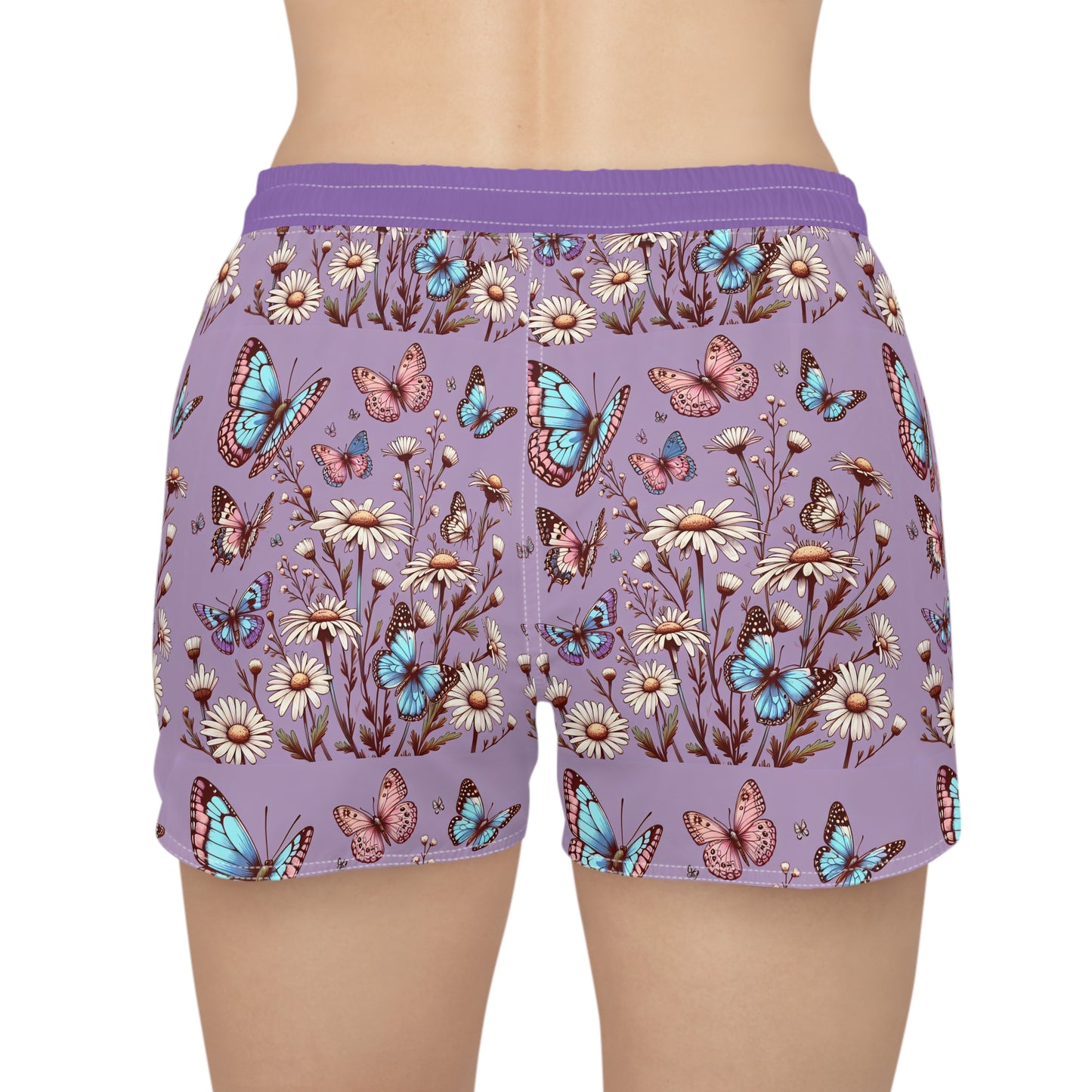 Butterfly Garden Women's Casual Shorts - Floral Print Summer Lounge Wear