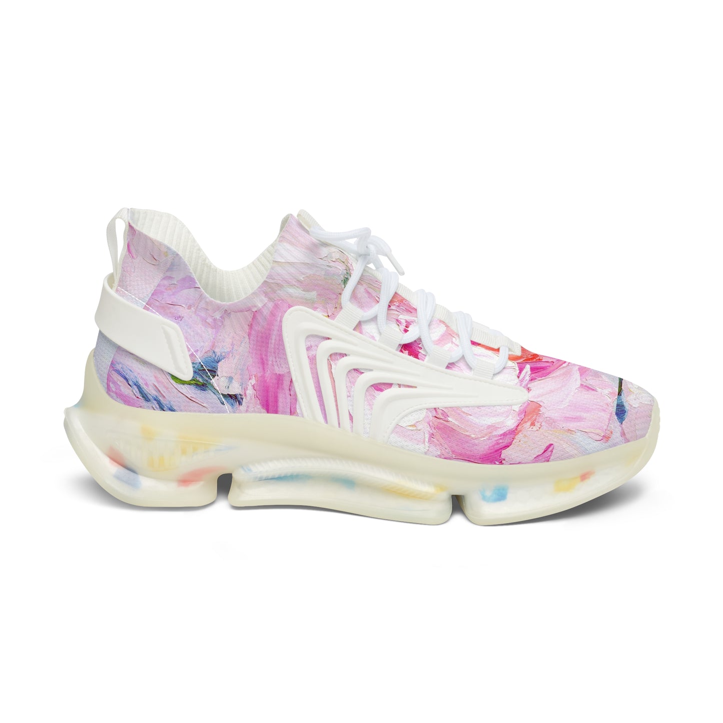 Floral Women's Mesh Sneakers - Stylish Athletic Shoes for Fitness, Casual Wear, Spring Outings, Unique Gift Idea