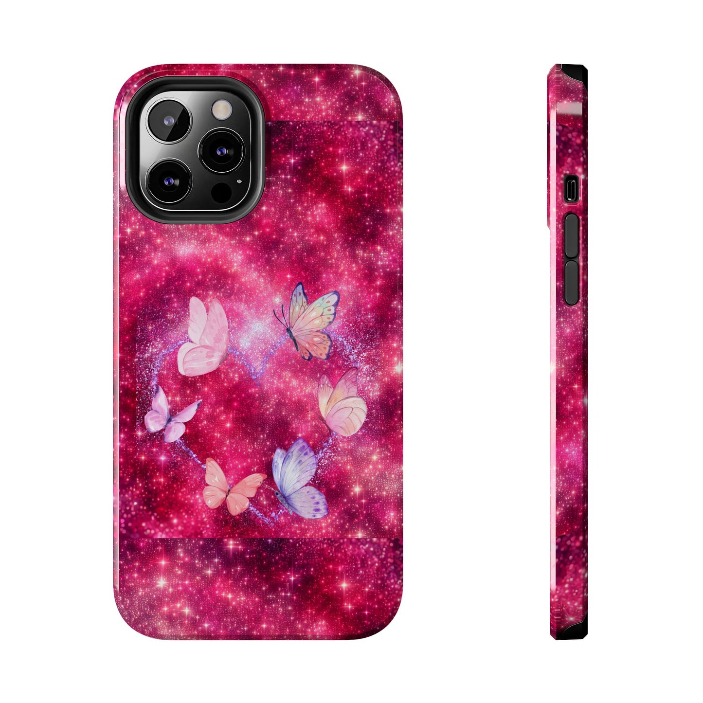 Butterfly Heart Tough Phone Cases - Vimentins Day Sparkly Design