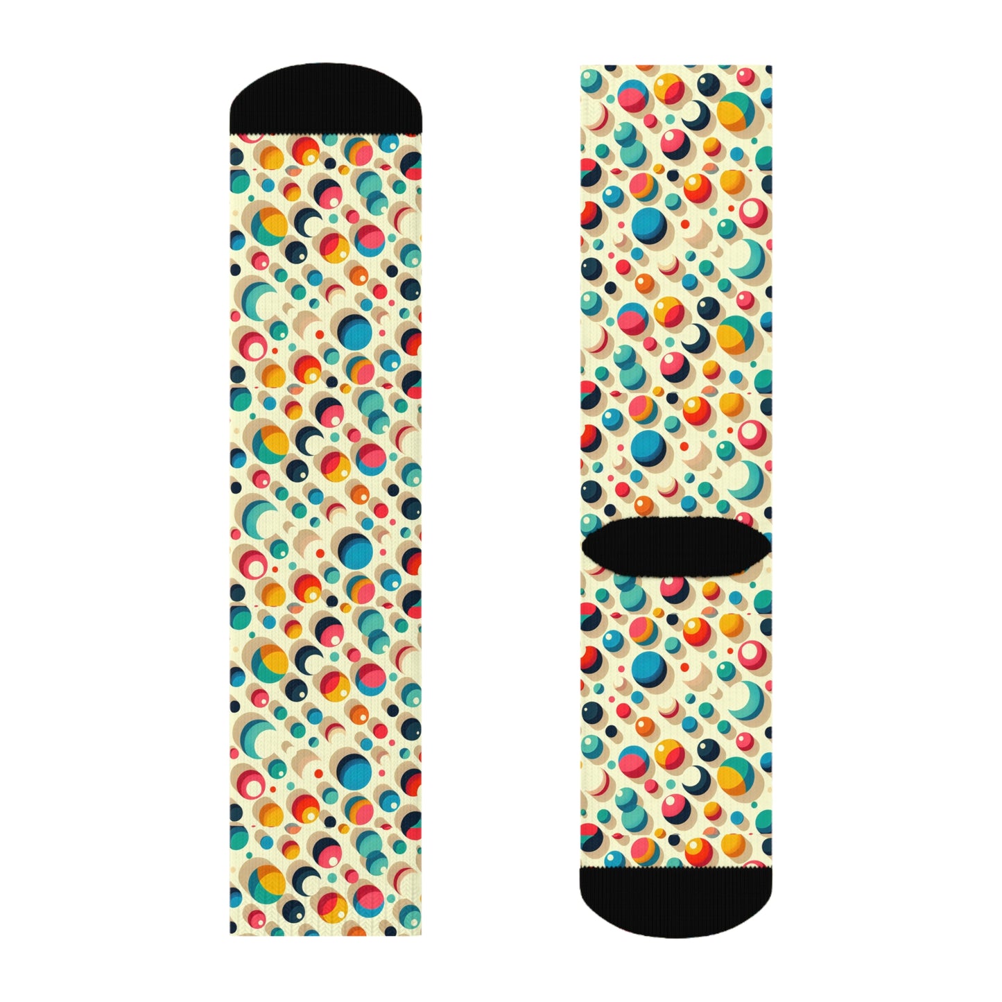 Colorful Polka Dot Crew Socks - Fun & Stylish Footwear for Everyday Wear