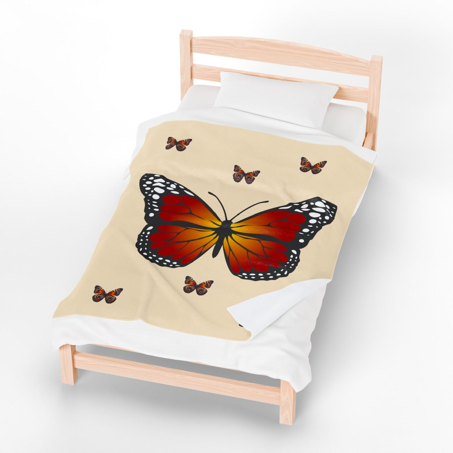 Butterfly Velveteen Plush Blanket - Cozy Home Decor for Nature Lovers