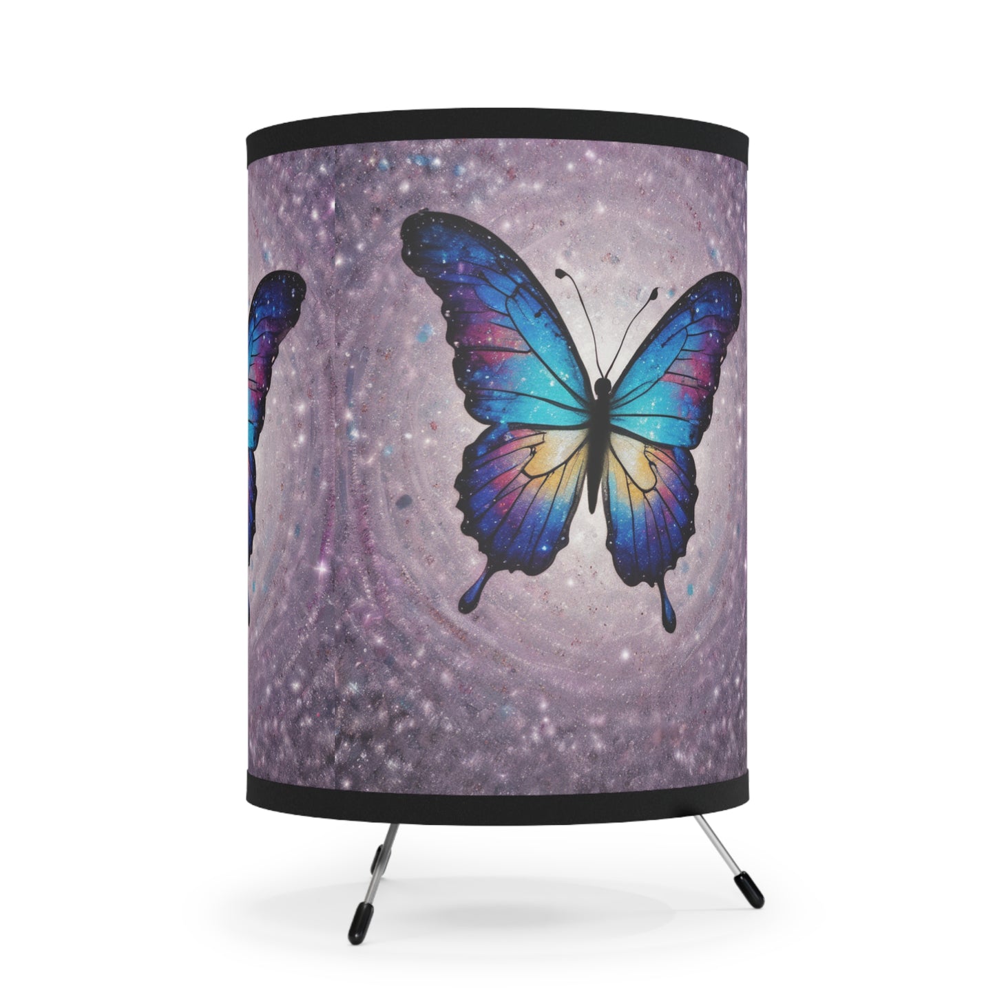 Tripod Lamp - Glitter Butterfly Design