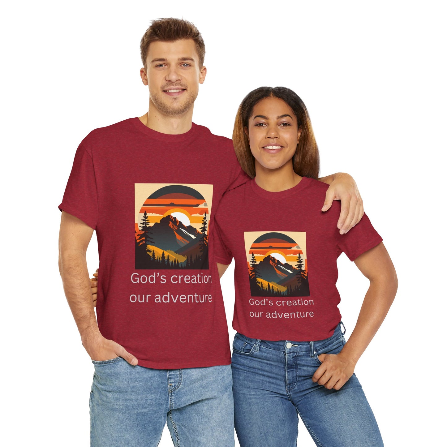 Mountain Sunset Unisex Tee - God's Creation Our Adventure