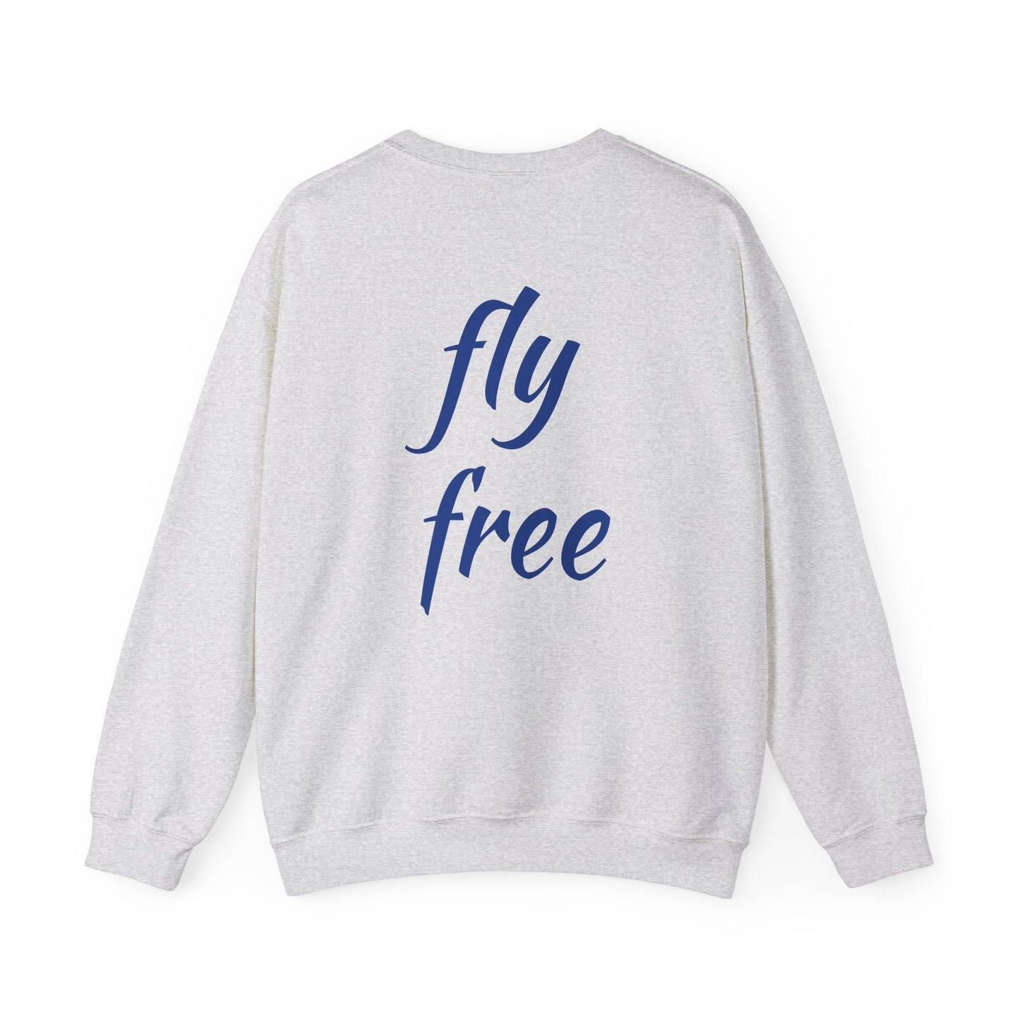Fly free hummingbird & floral crewneck sweatshirt