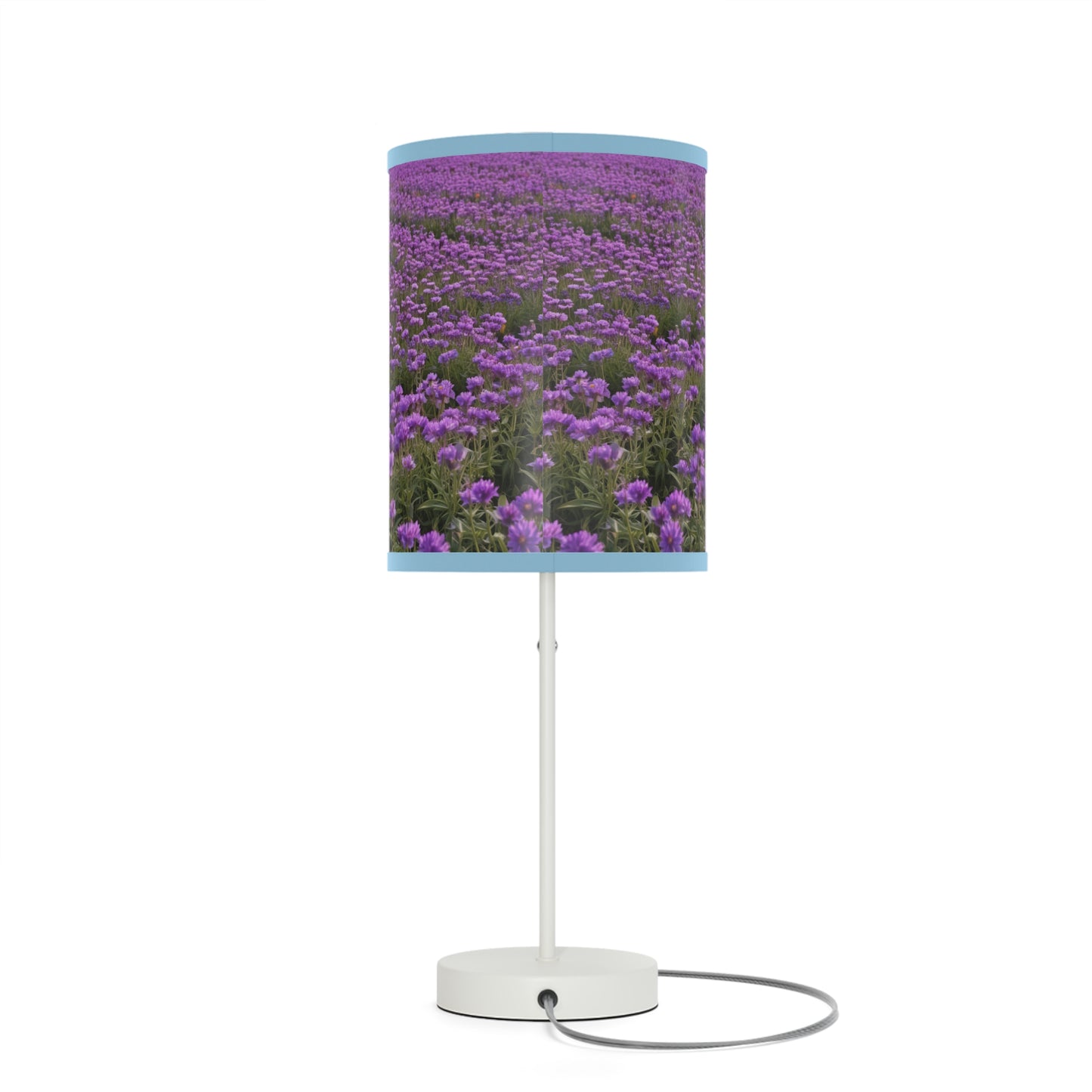 Purple Floral Table Lamp, Decorative Lighting, Home Decor, Bedroom Accessory, Gift for Her, Living Room Style