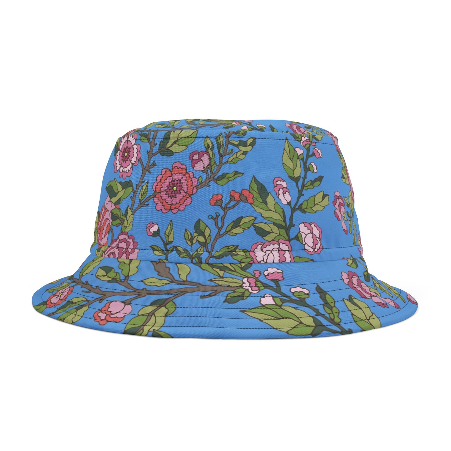 Floral Bucket Hat - AOP, Summer Accessory, Outdoor Fashion, Boho Style, Gift for Her, Beach Hat, Festival Wear