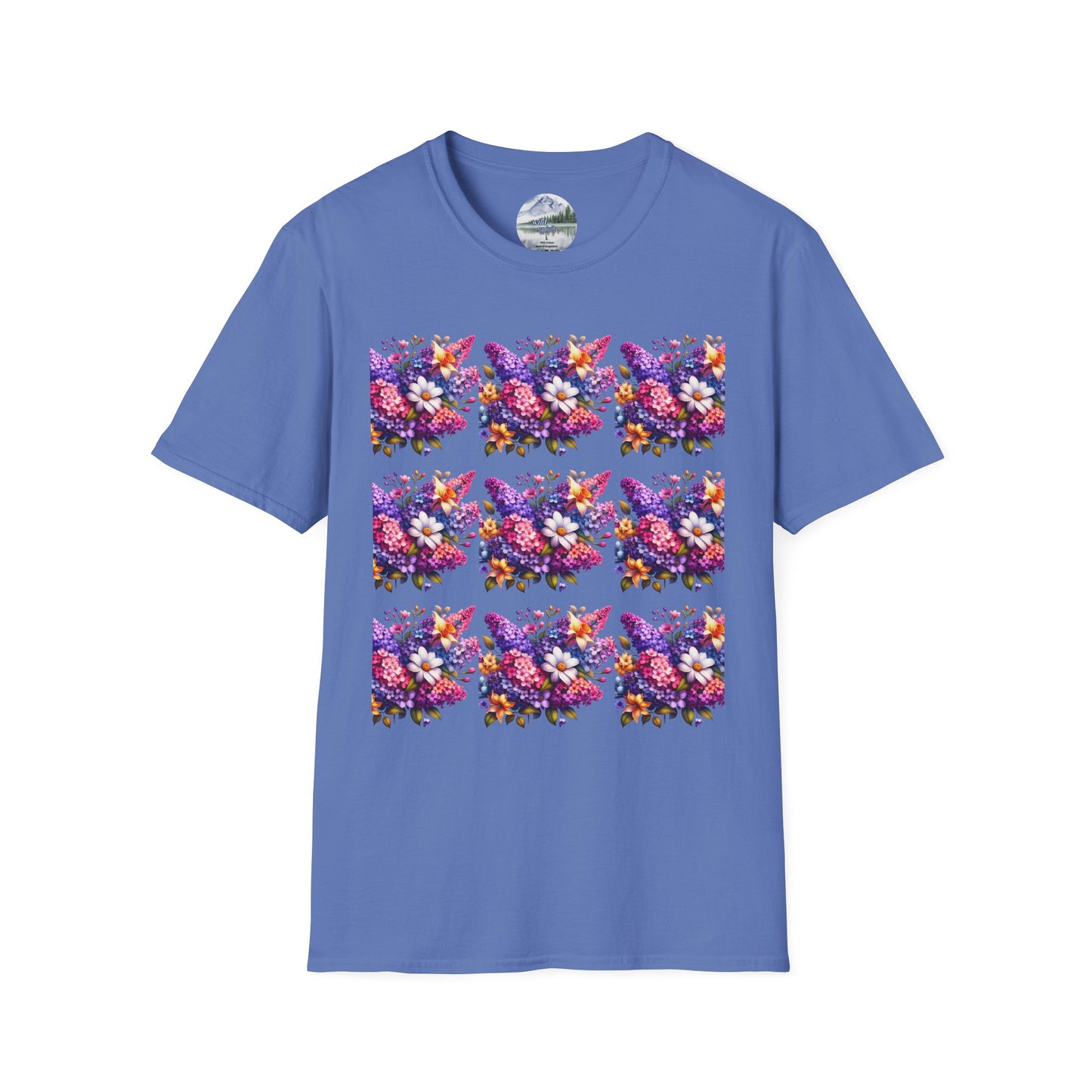 Floral Pattern Unisex Softstyle T-Shirt - Vibrant Spring Design