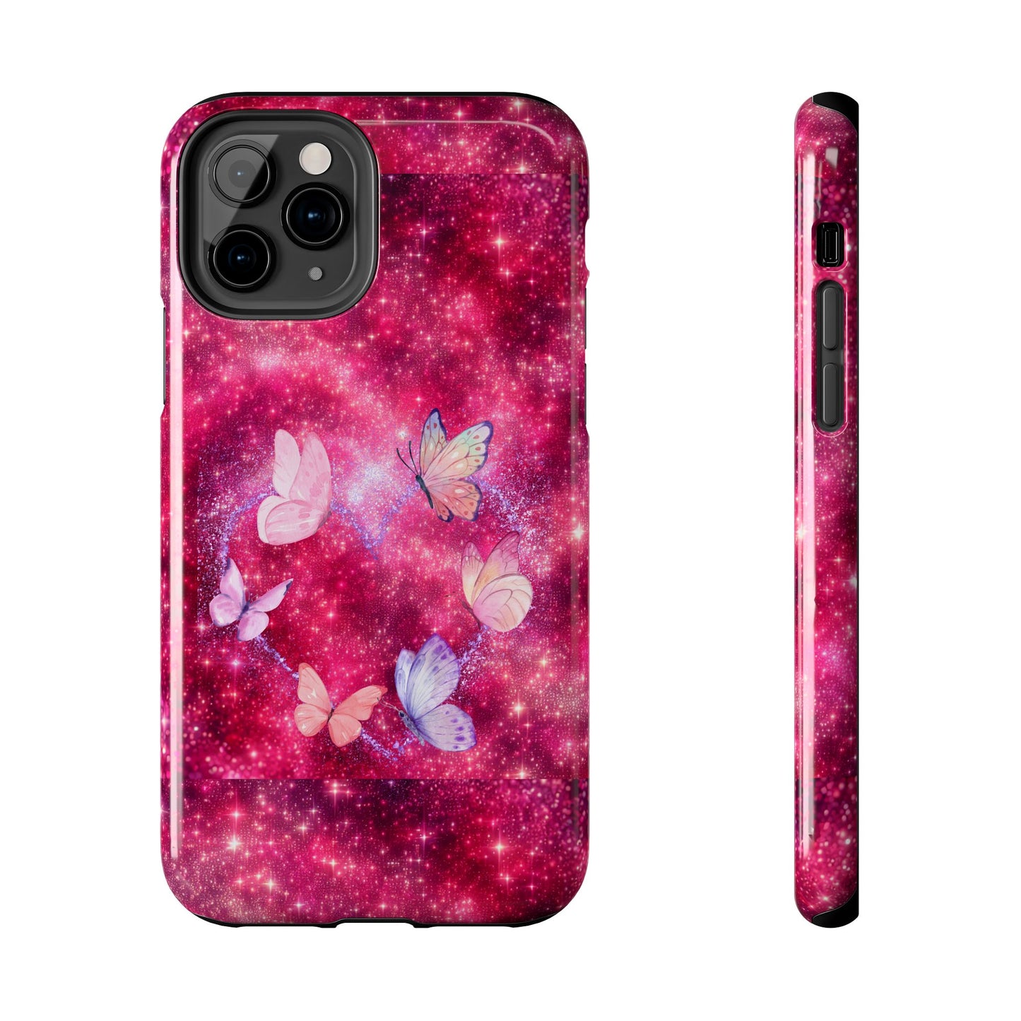 Butterfly Heart Tough Phone Cases - Vimentins Day Sparkly Design