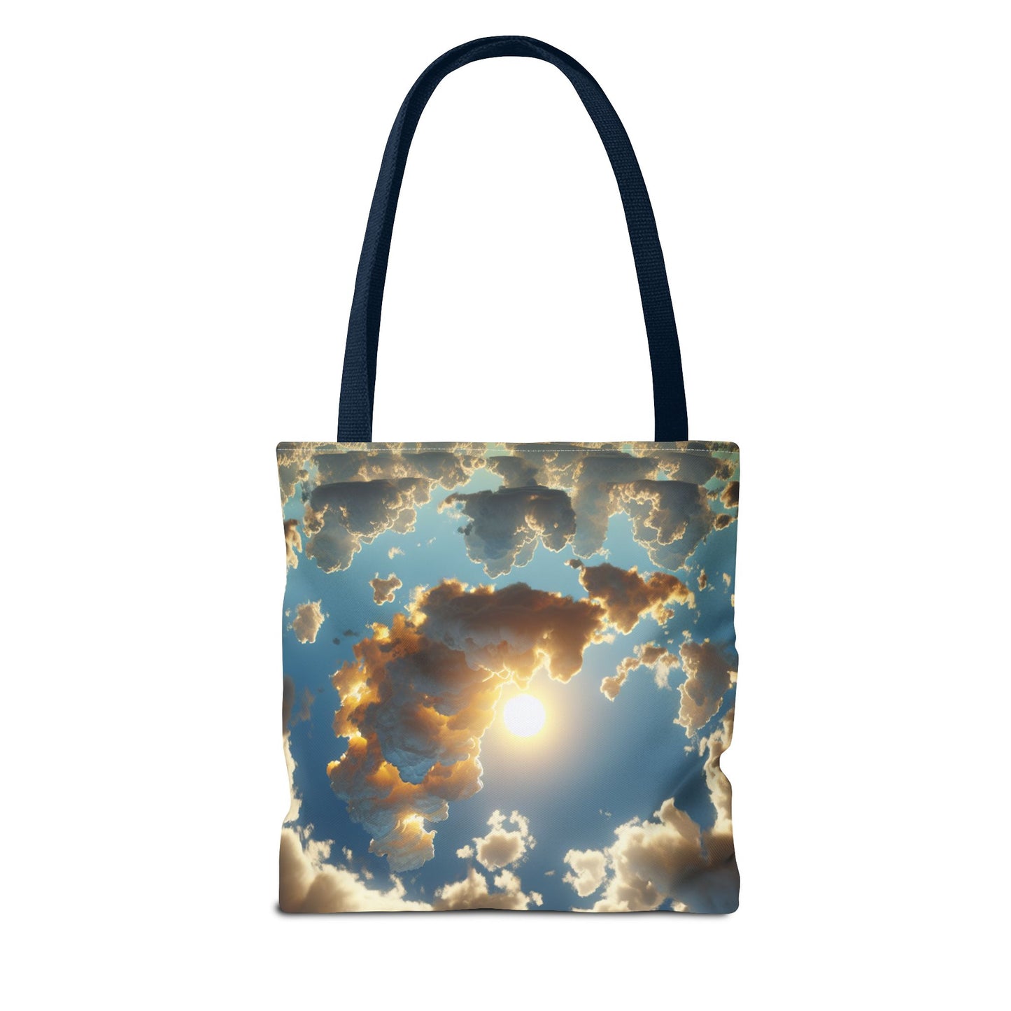 Religious Tote Bag with Flower Cross Design