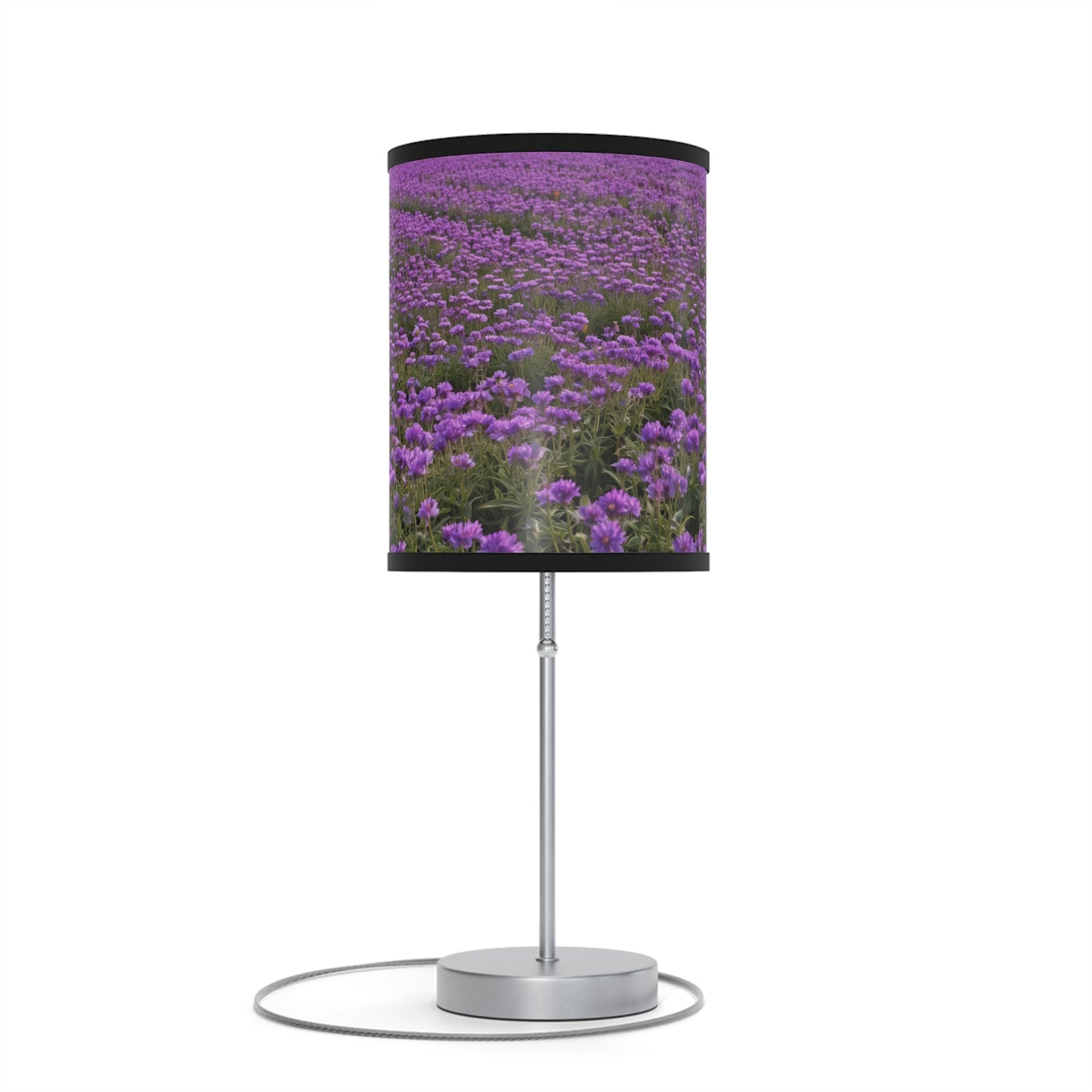 Purple Floral Table Lamp, Decorative Lighting, Home Decor, Bedroom Accessory, Gift for Her, Living Room Style