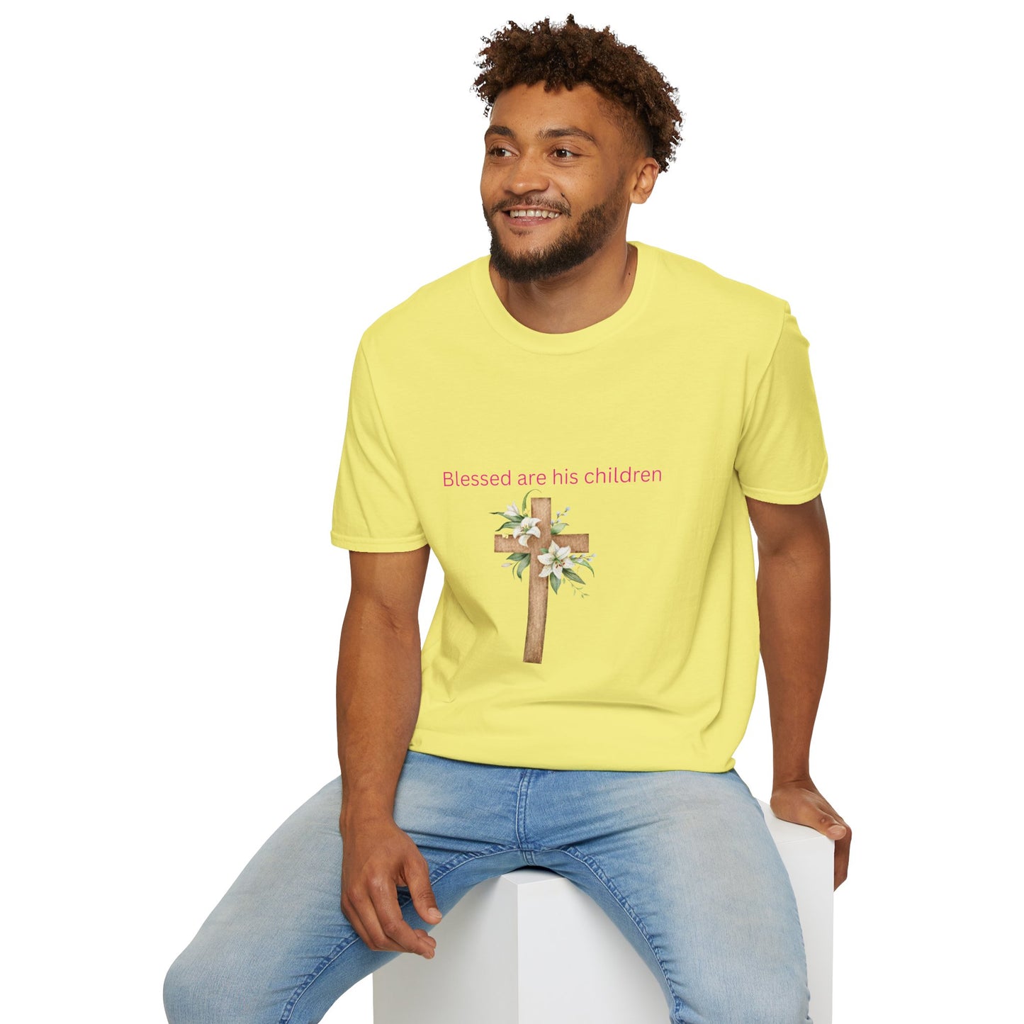 Blessed Are His Children Unisex Softstyle T-Shirt - Faith-Inspired Apparel