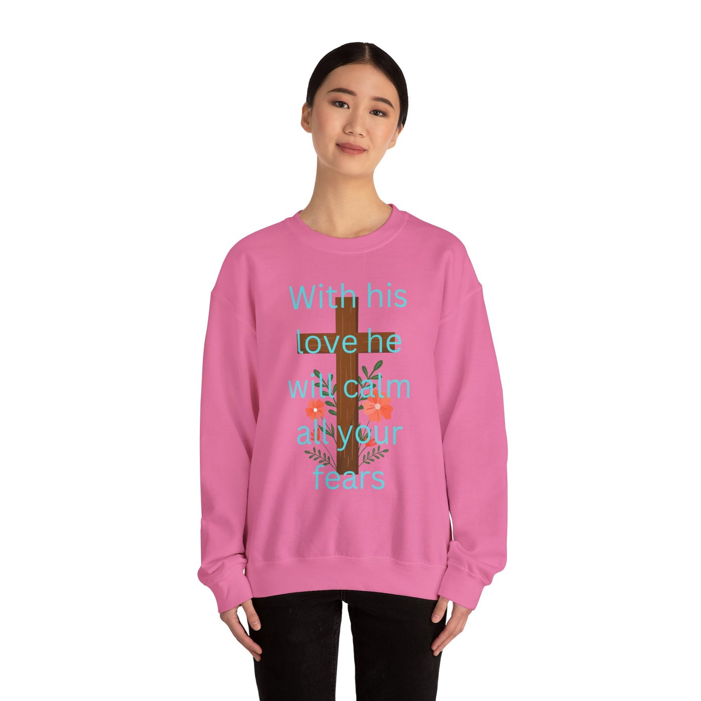 Christian Cross Floral Unisex Sweatshirt