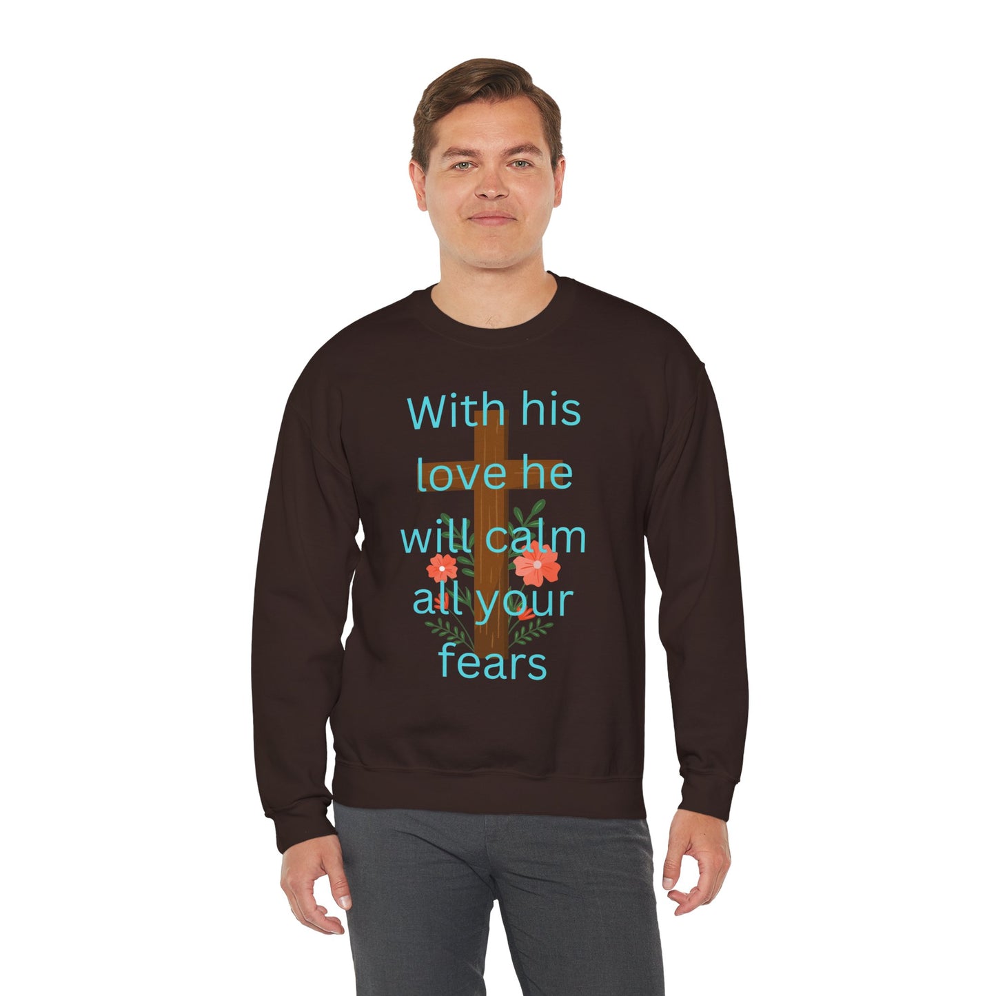 Christian Cross Floral Unisex Sweatshirt
