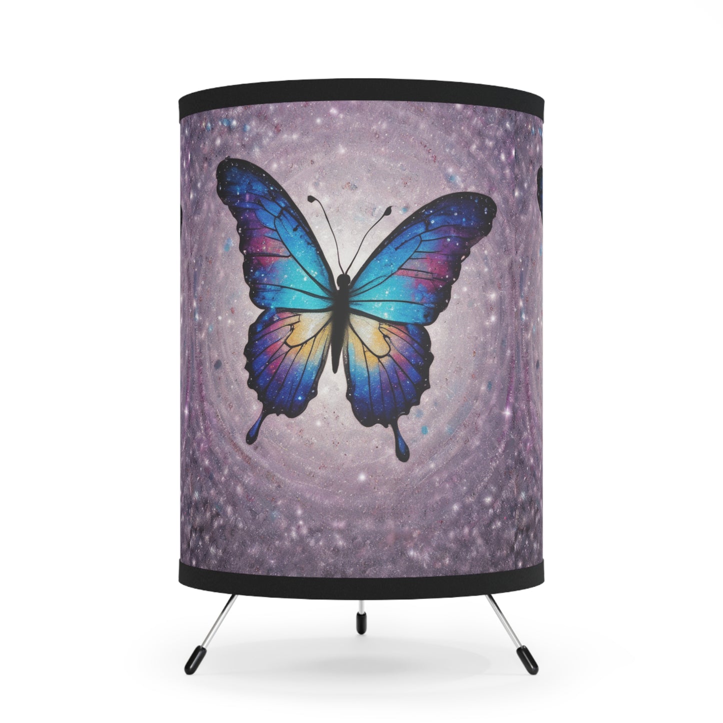 Tripod Lamp - Glitter Butterfly Design