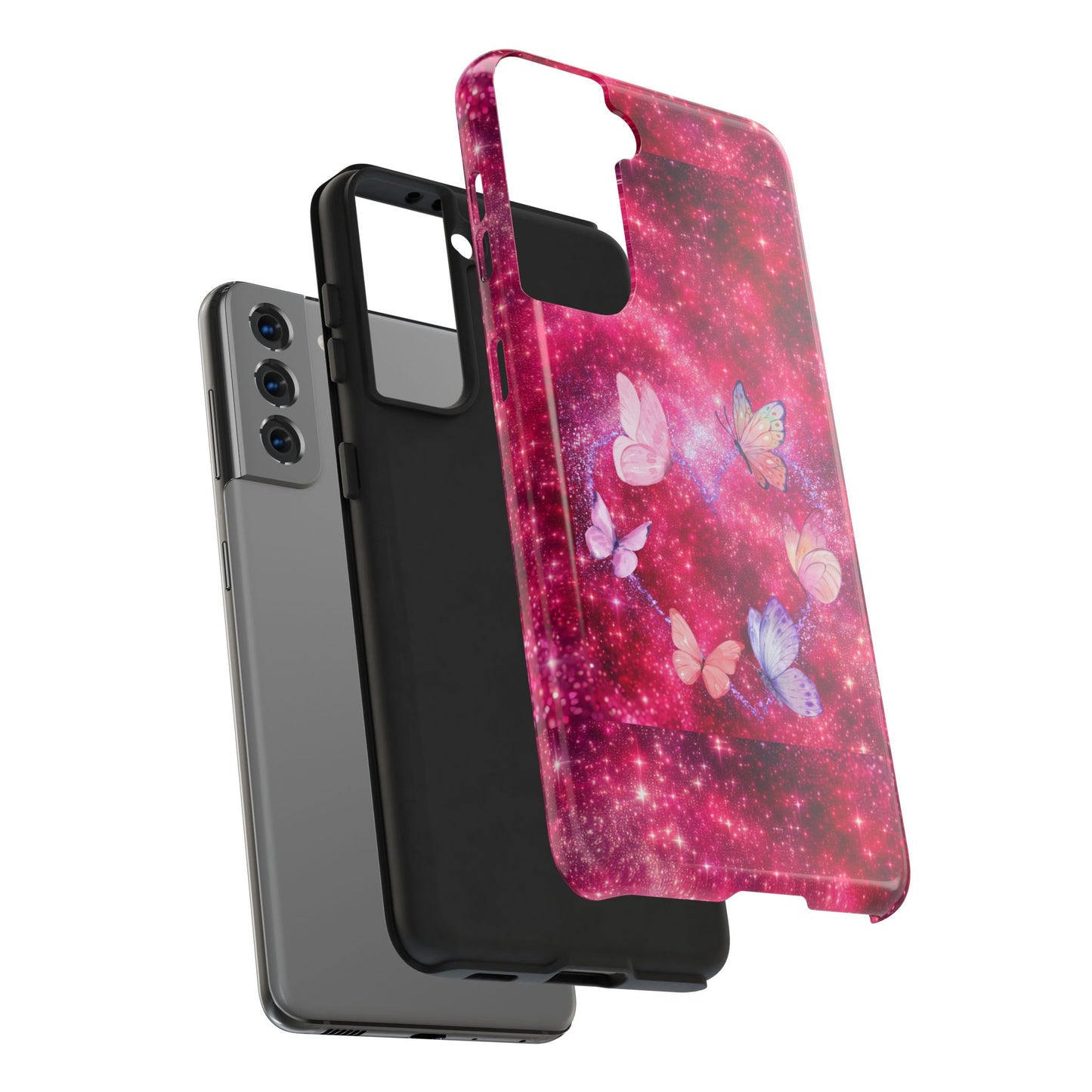 Butterfly Heart Tough Phone Cases - Vimentins Day Sparkly Design