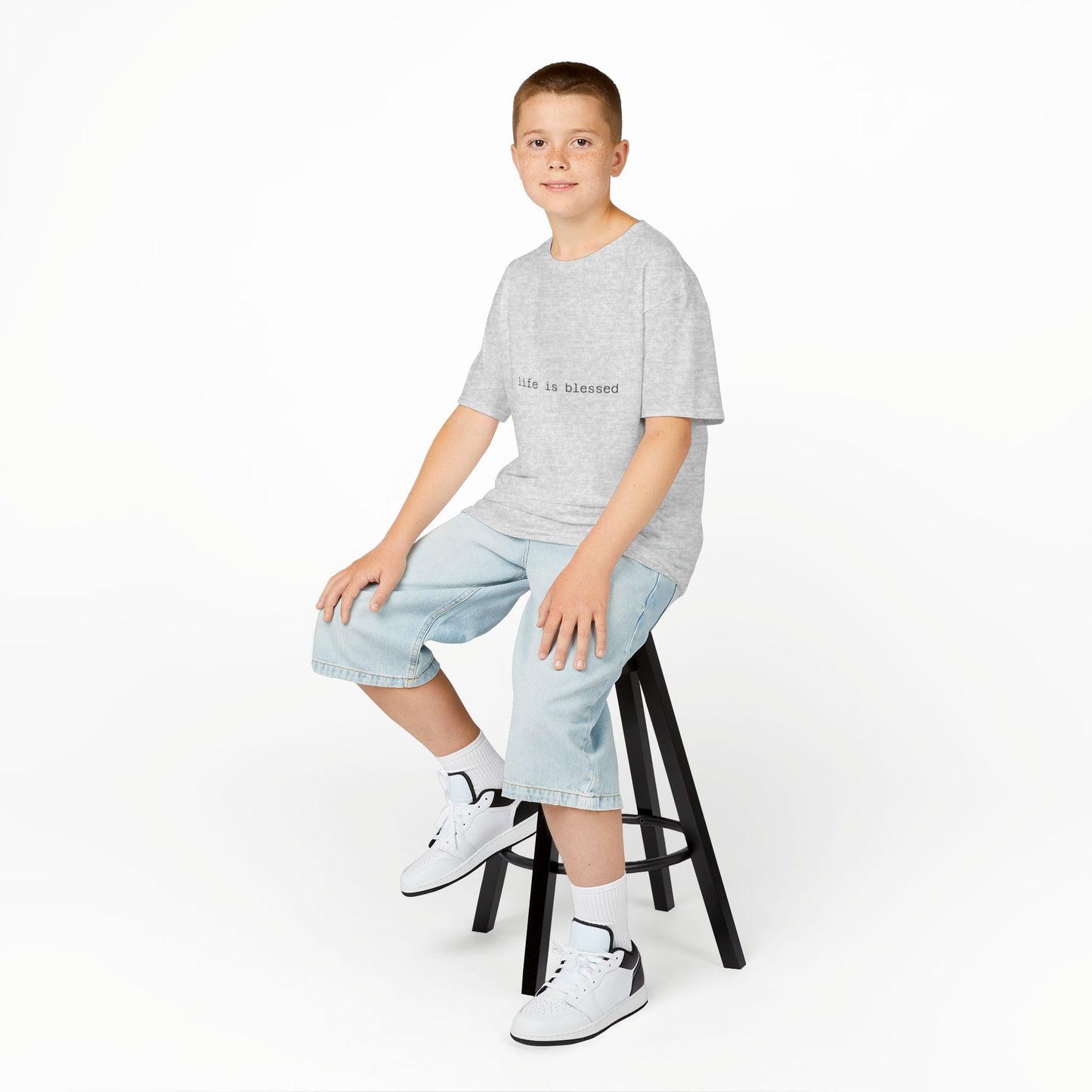 Blessed Kids Tee with Angel Wings