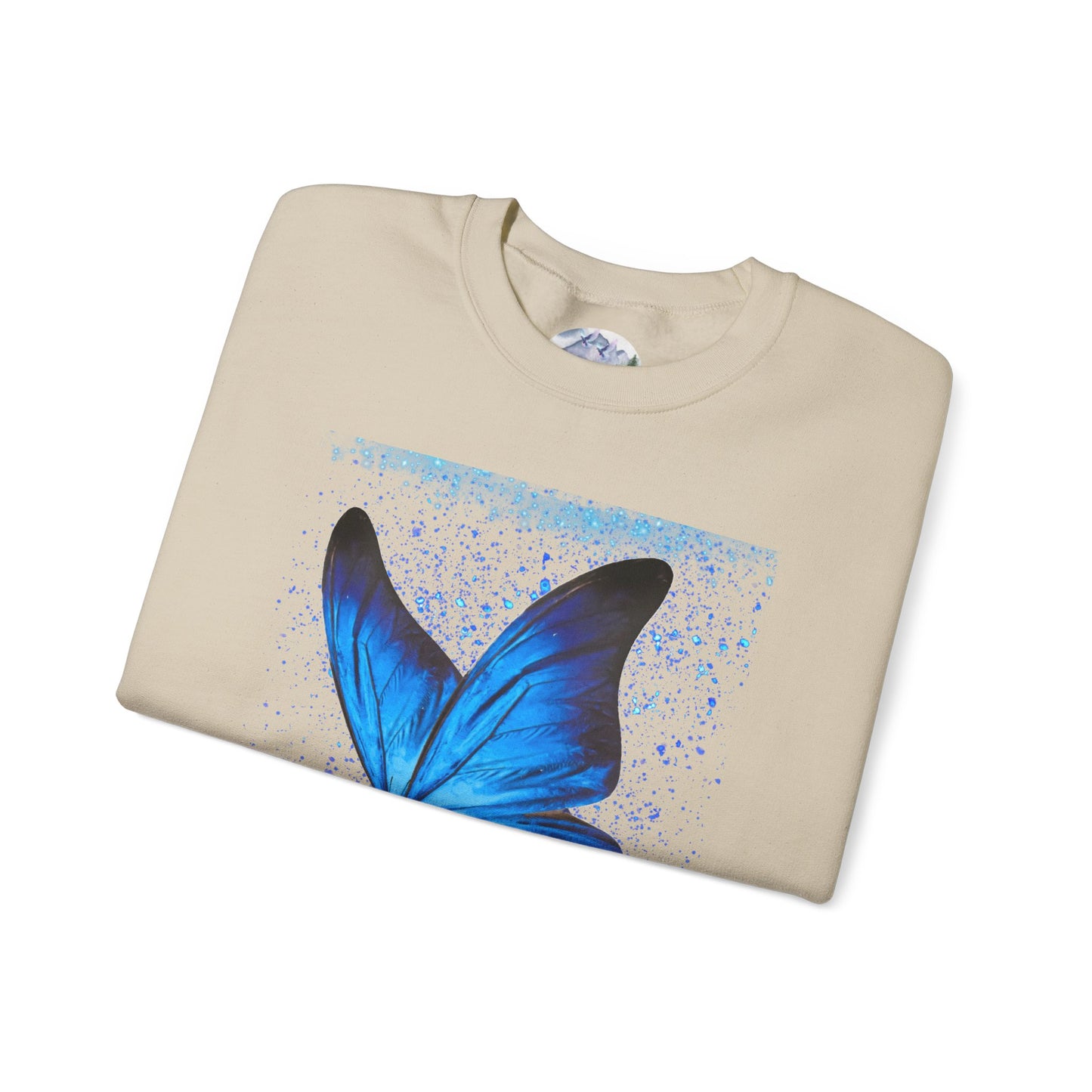 Sparkle Blue Butterfly Unisex Sweatshirt - Heavy Blend Crewneck