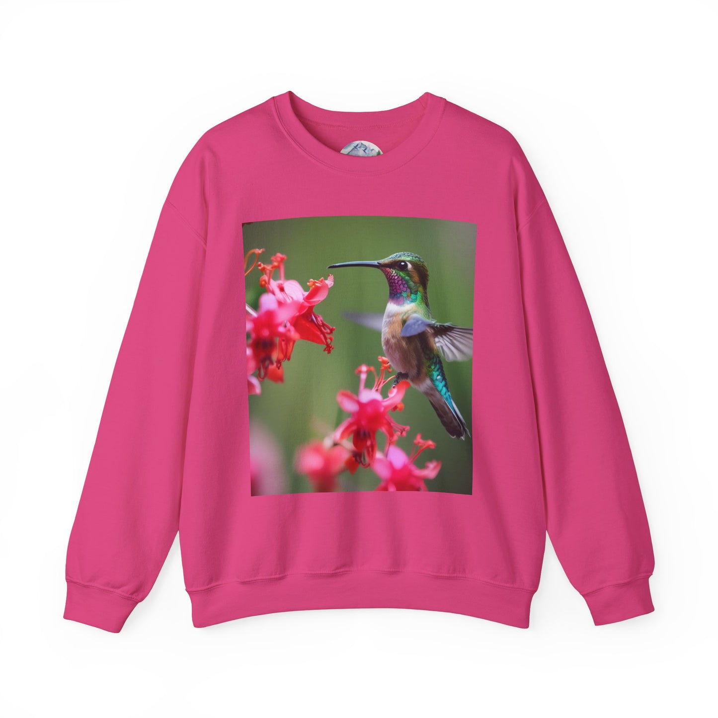 Fly free hummingbird & floral crewneck sweatshirt