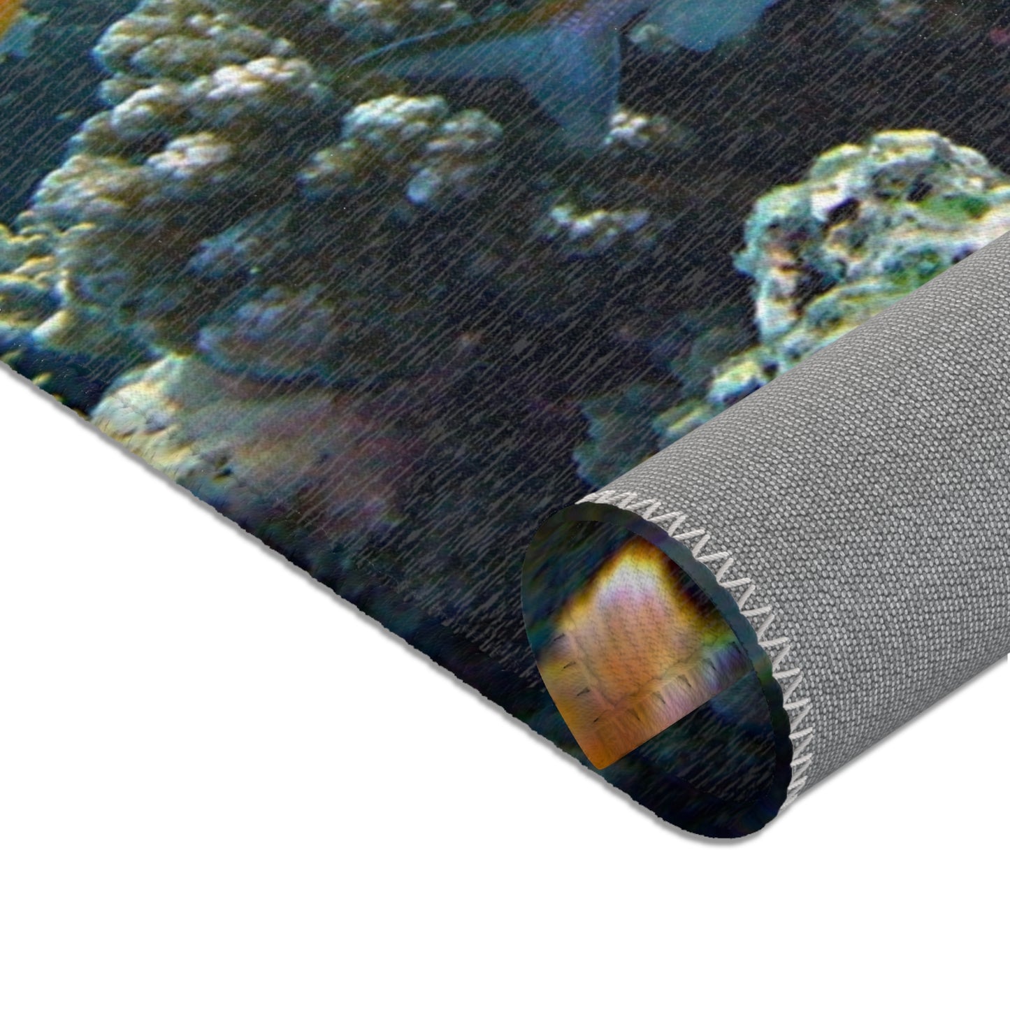 Underwater Aquatic Area Rug - Ocean Fish Design for Coastal Decor
