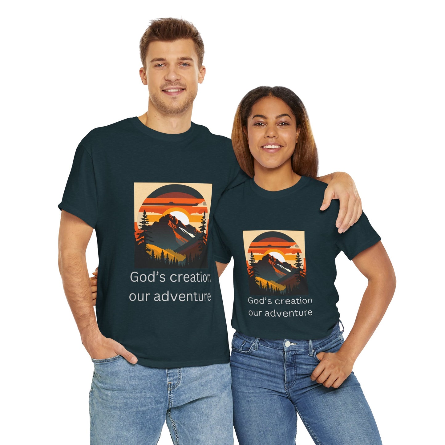 Mountain Sunset Unisex Tee - God's Creation Our Adventure