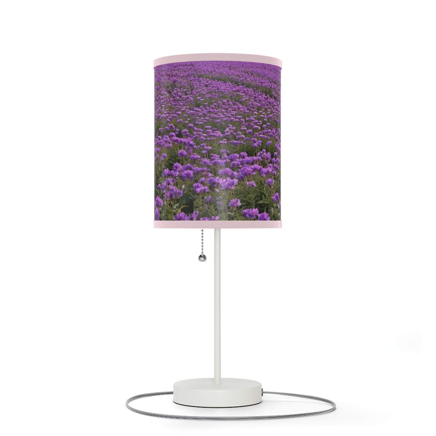 Purple Floral Table Lamp, Decorative Lighting, Home Decor, Bedroom Accessory, Gift for Her, Living Room Style