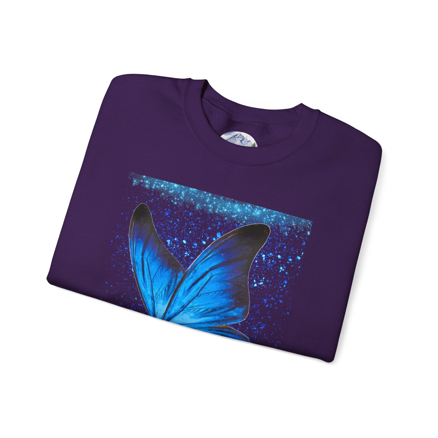 Sparkle Blue Butterfly Unisex Sweatshirt - Heavy Blend Crewneck