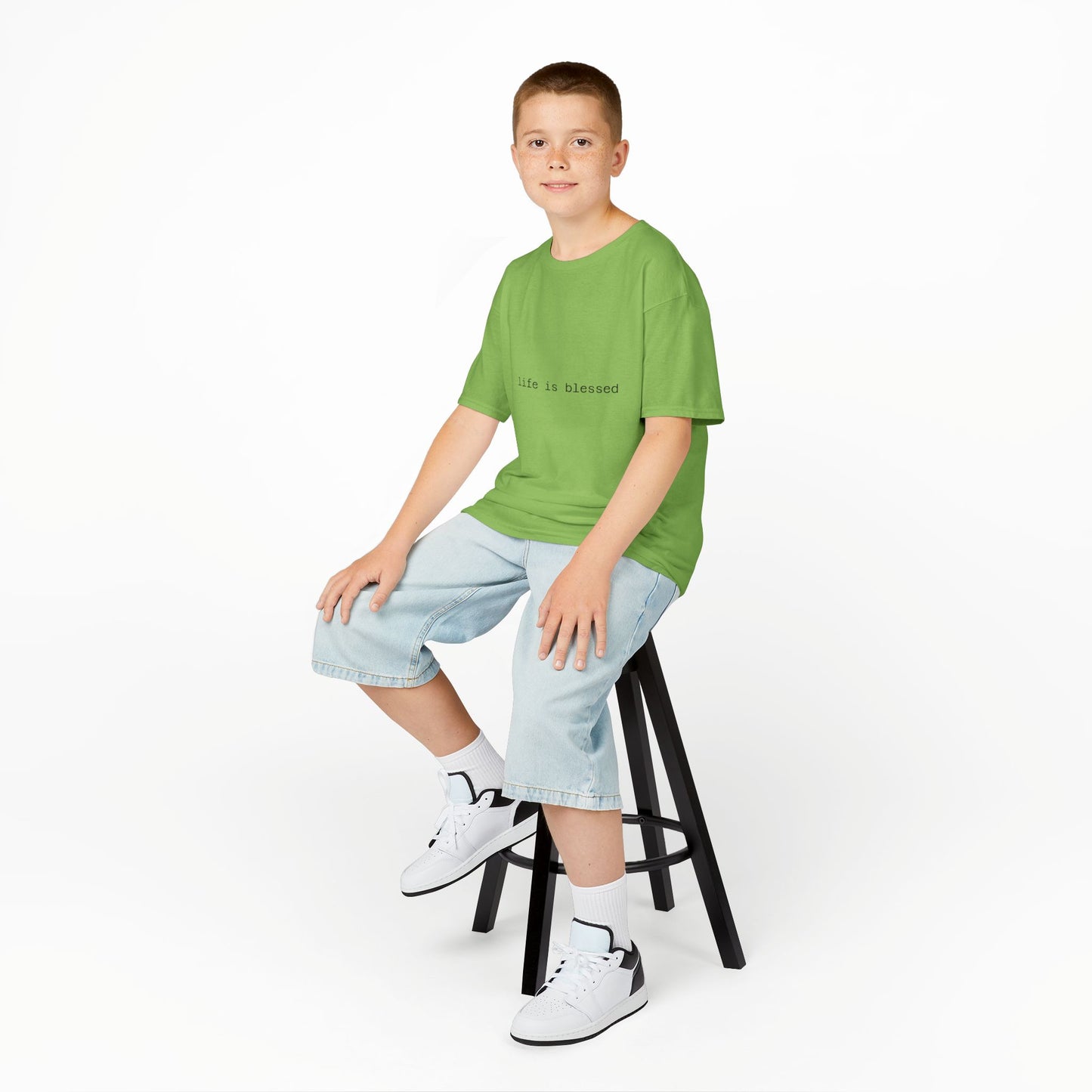 Blessed Kids Tee with Angel Wings