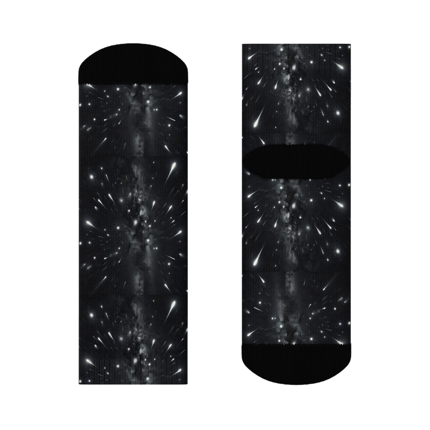 Cosmic Space Crew Socks - Stylish Galactic Design for Everyday Wear