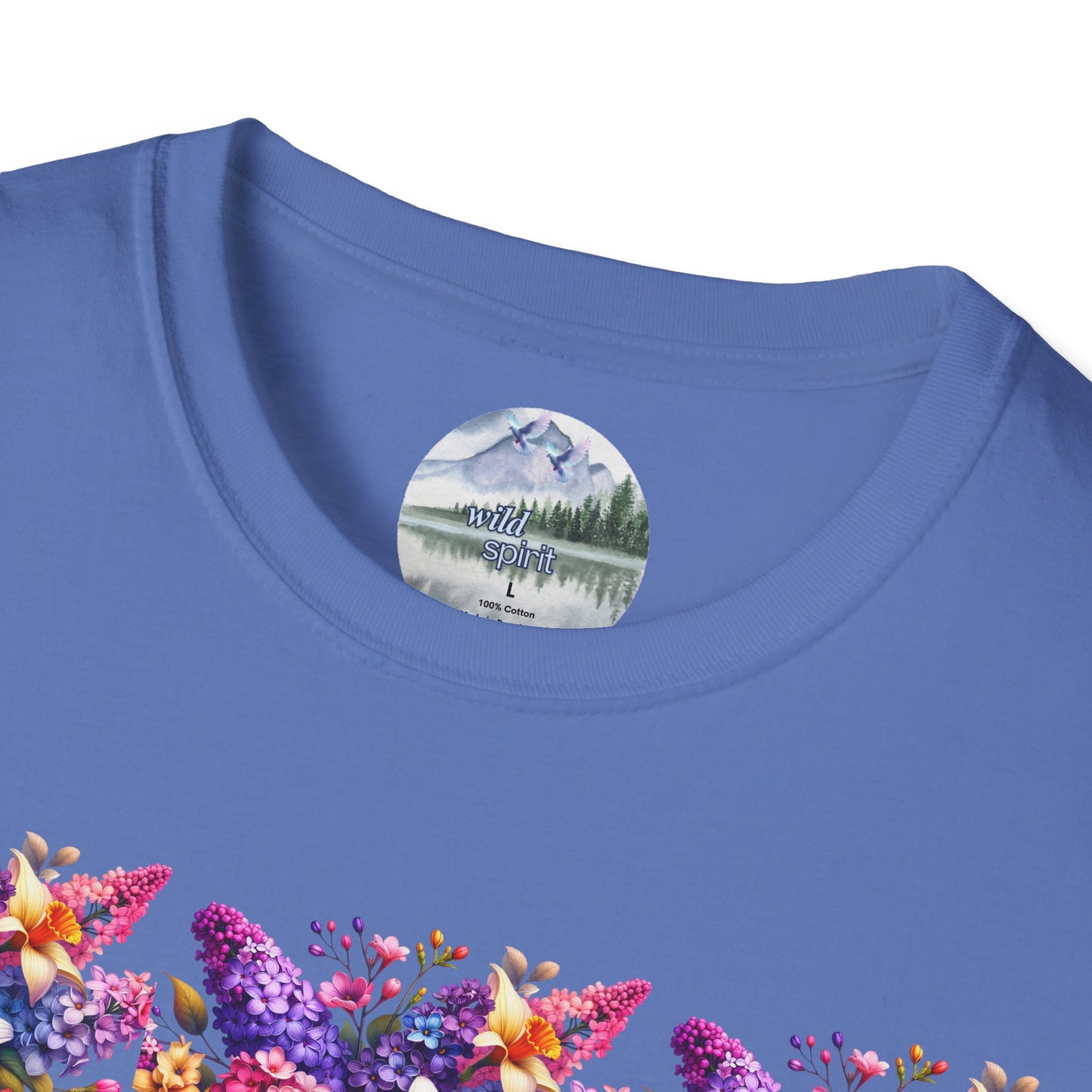 Floral Pattern Unisex Softstyle T-Shirt - Vibrant Spring Design